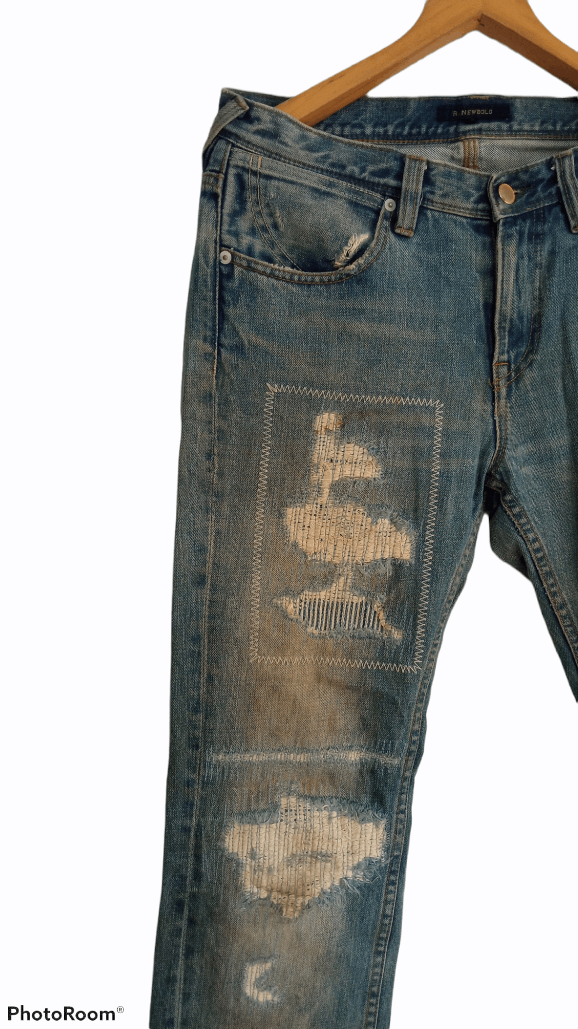 Paul Smith × R.Newbold × Vintage 🔥🔥R.Newbold Paul Smith Patchwork Distressed Jeans Denim Size US 32 / EU 48 - 6 Thumbnail