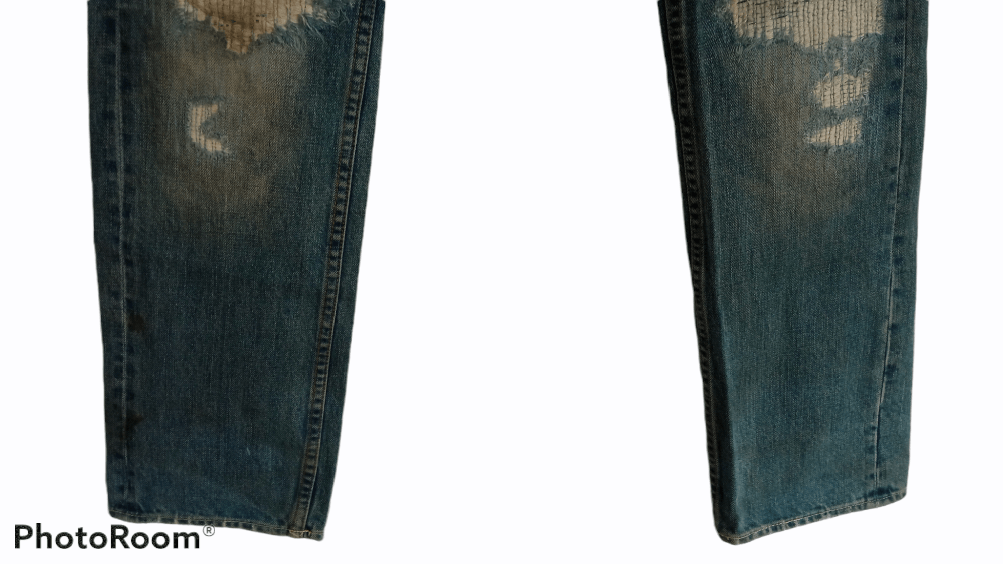 Paul Smith × R.Newbold × Vintage 🔥🔥R.Newbold Paul Smith Patchwork Distressed Jeans Denim Size US 32 / EU 48 - 12 Thumbnail