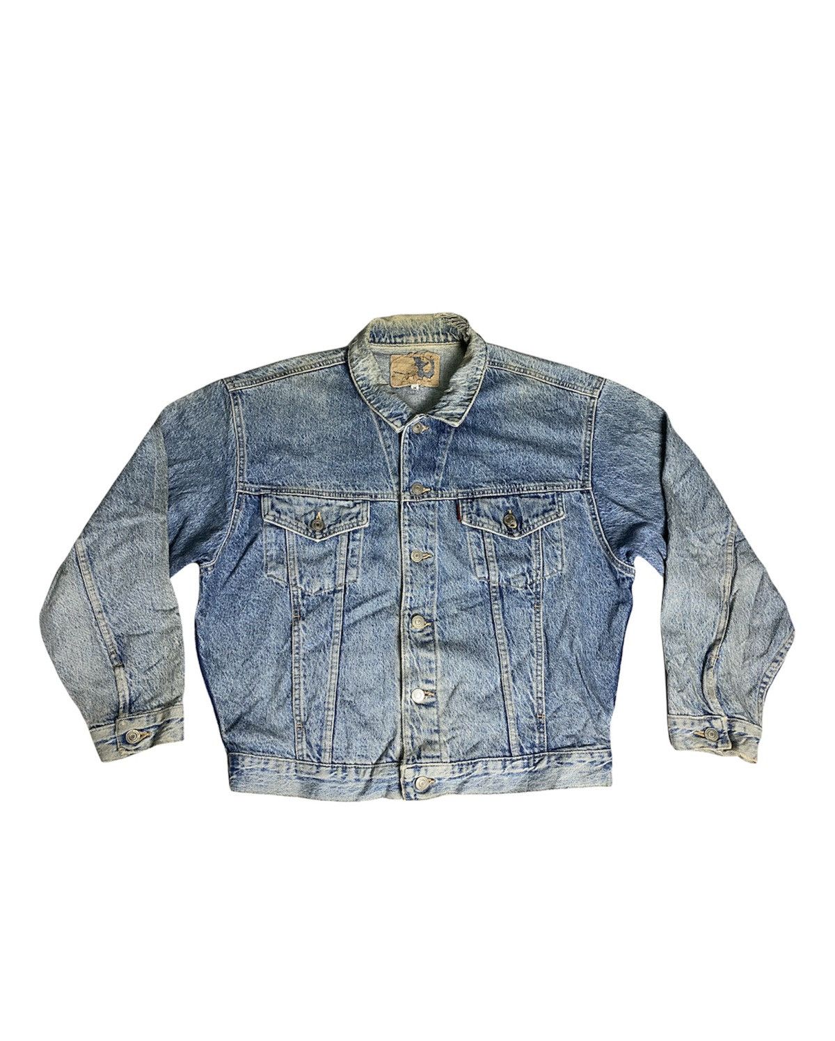 Other Vintage Spirit Denim Jacket Trucker Distressed Denim Size US M / EU 48-50 / 2 - 1 Thumbnail