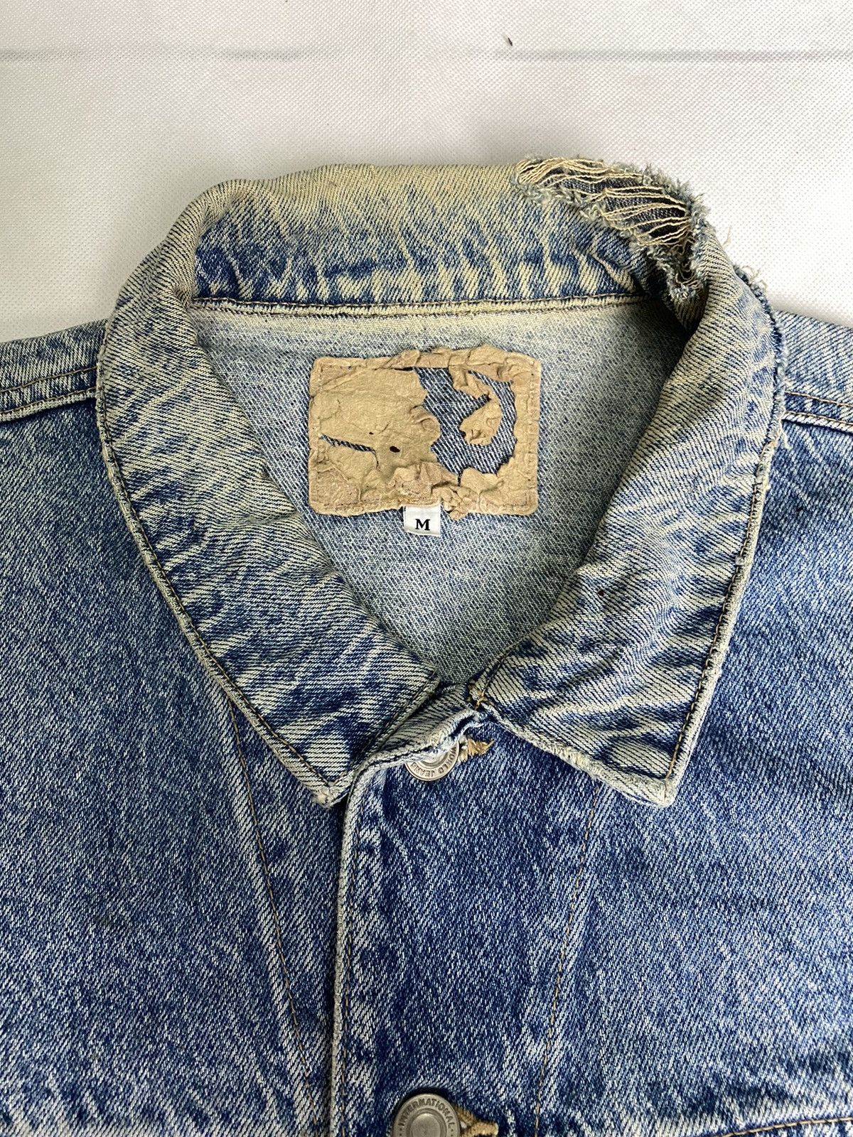 Other Vintage Spirit Denim Jacket Trucker Distressed Denim Size US M / EU 48-50 / 2 - 7 Thumbnail