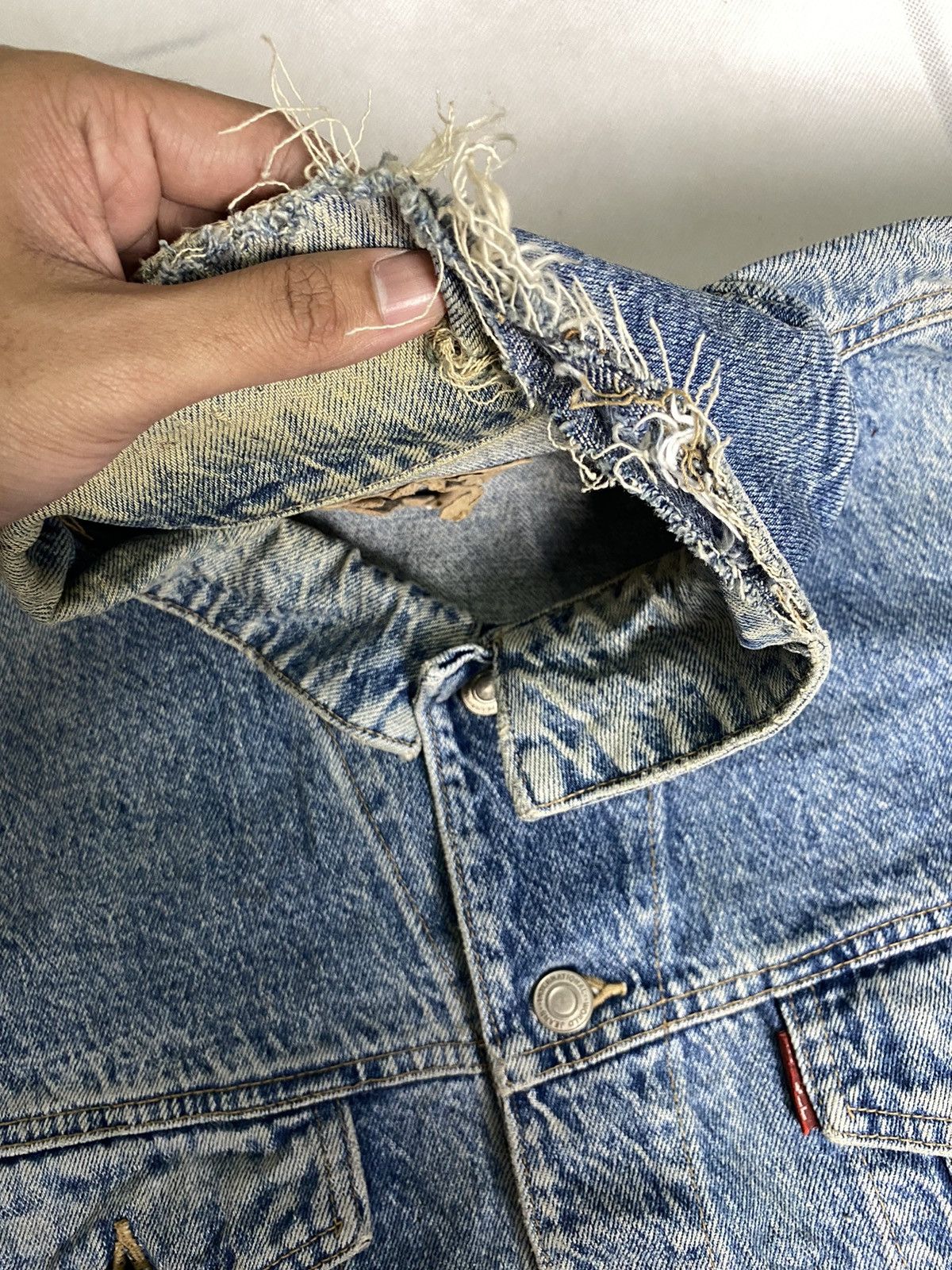 Other Vintage Spirit Denim Jacket Trucker Distressed Denim Size US M / EU 48-50 / 2 - 8 Thumbnail