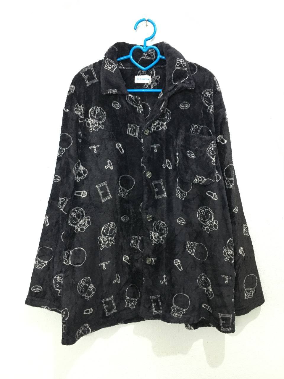 Anime × Japanese Brand × Vintage Vintage Doraemon Printed Fleece Shirt Full Print Size US M / EU 48-50 / 2 - 1 Thumbnail