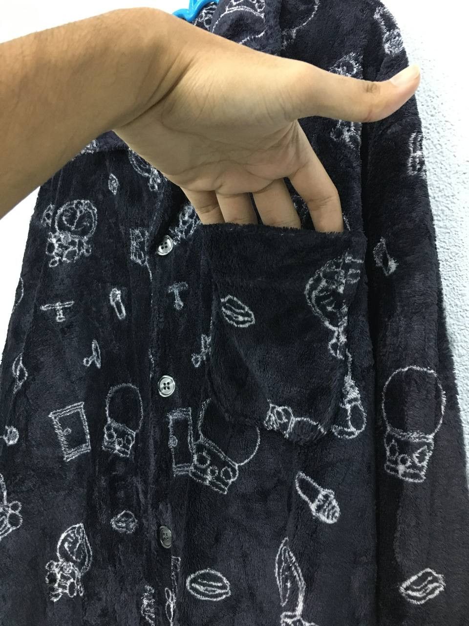 Anime × Japanese Brand × Vintage Vintage Doraemon Printed Fleece Shirt Full Print Size US M / EU 48-50 / 2 - 7 Thumbnail