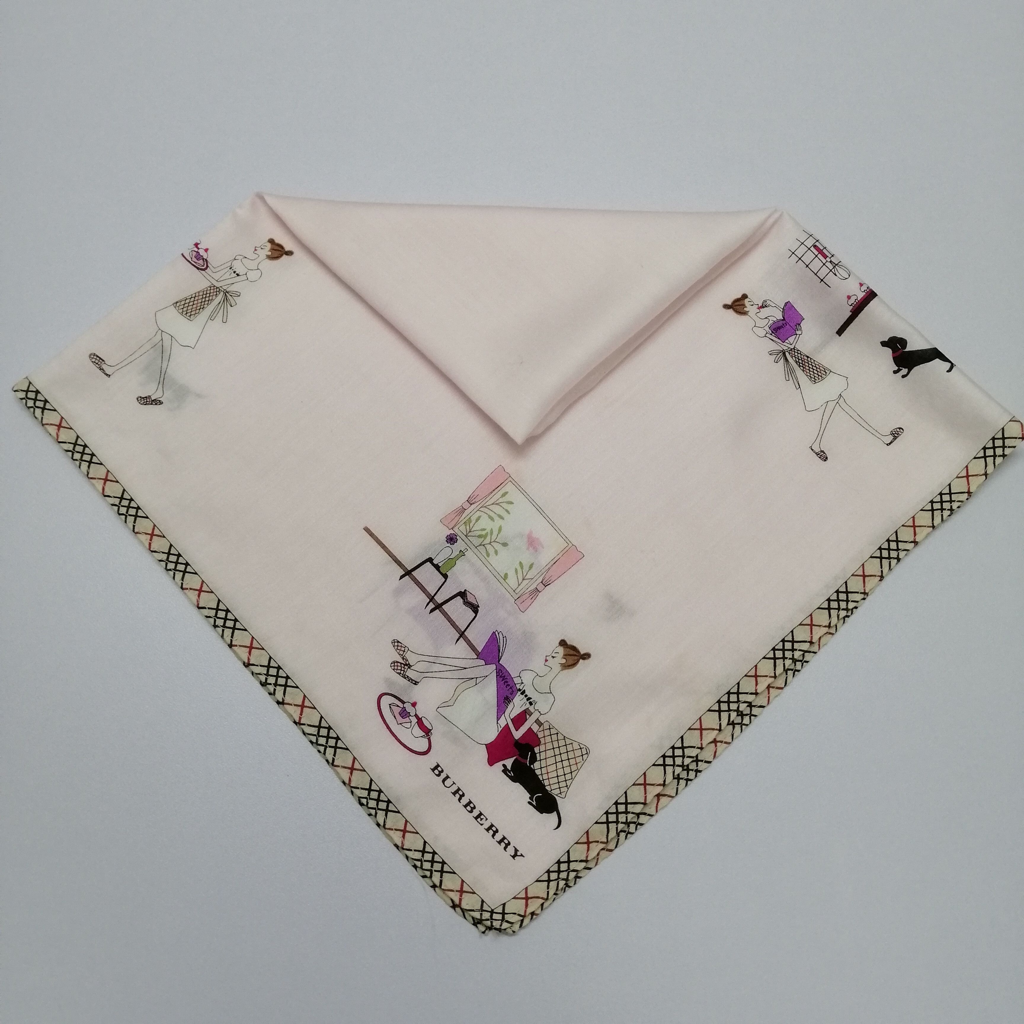 Burberry × Vintage Vintage Burberry Handkerchief/Neckerchief/Bandana-KD1232 Size ONE SIZE - 5 Thumbnail