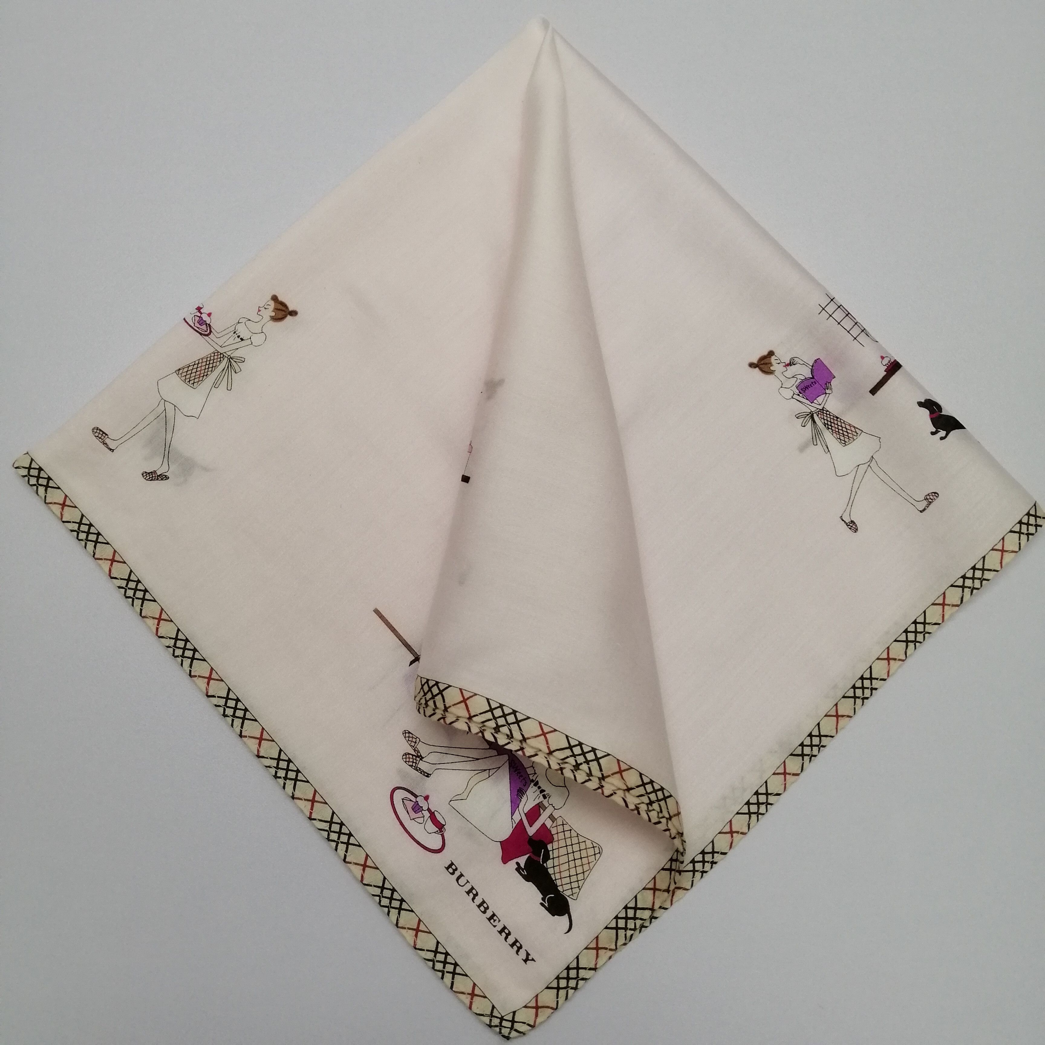 Burberry × Vintage Vintage Burberry Handkerchief/Neckerchief/Bandana-KD1232 Size ONE SIZE - 1 Thumbnail