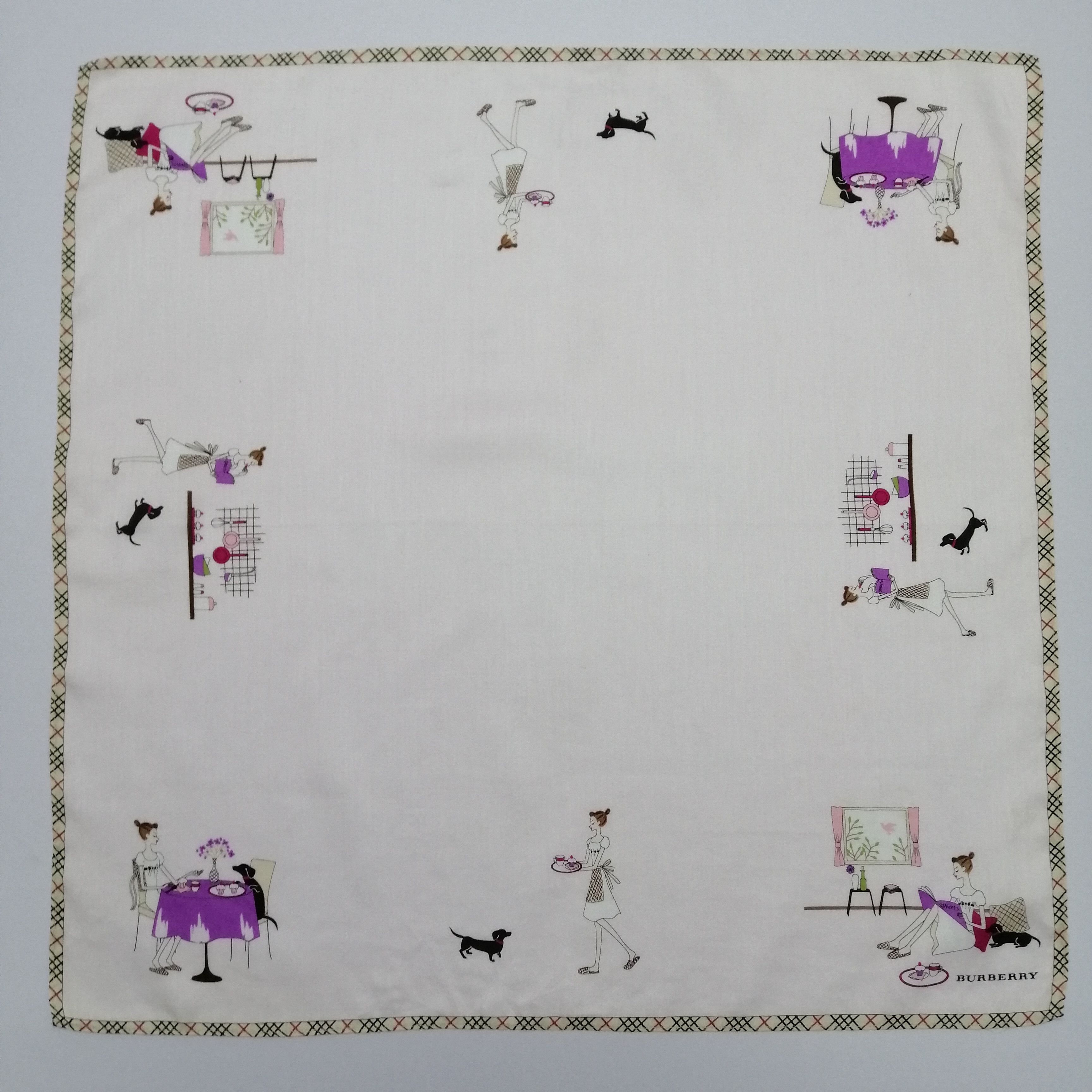Burberry × Vintage Vintage Burberry Handkerchief/Neckerchief/Bandana-KD1232 Size ONE SIZE - 2 Thumbnail
