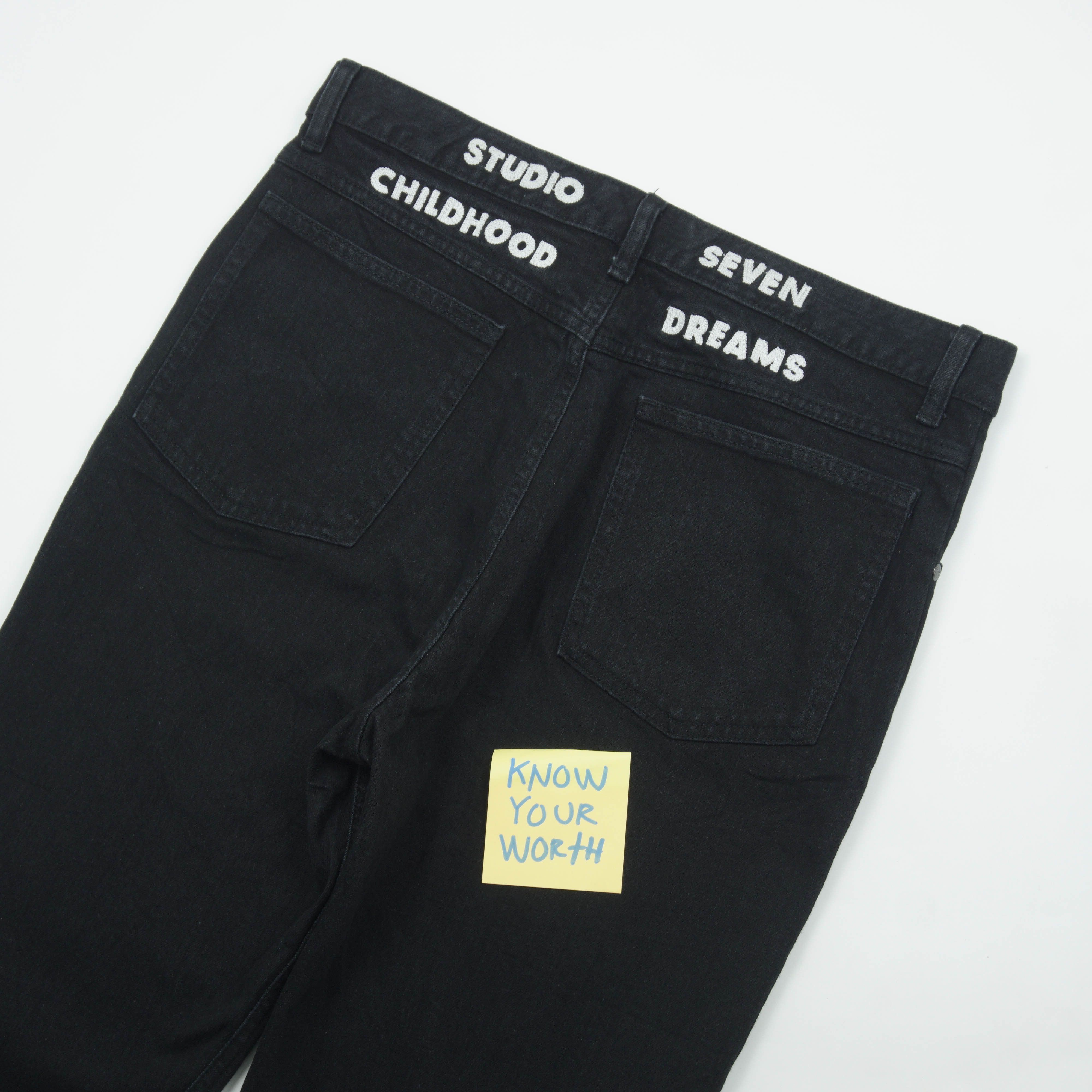 Studio Seven *NoTariff Studio Seven Childhood Dreams Black Denim Pants Size US 33 - 2 Thumbnail