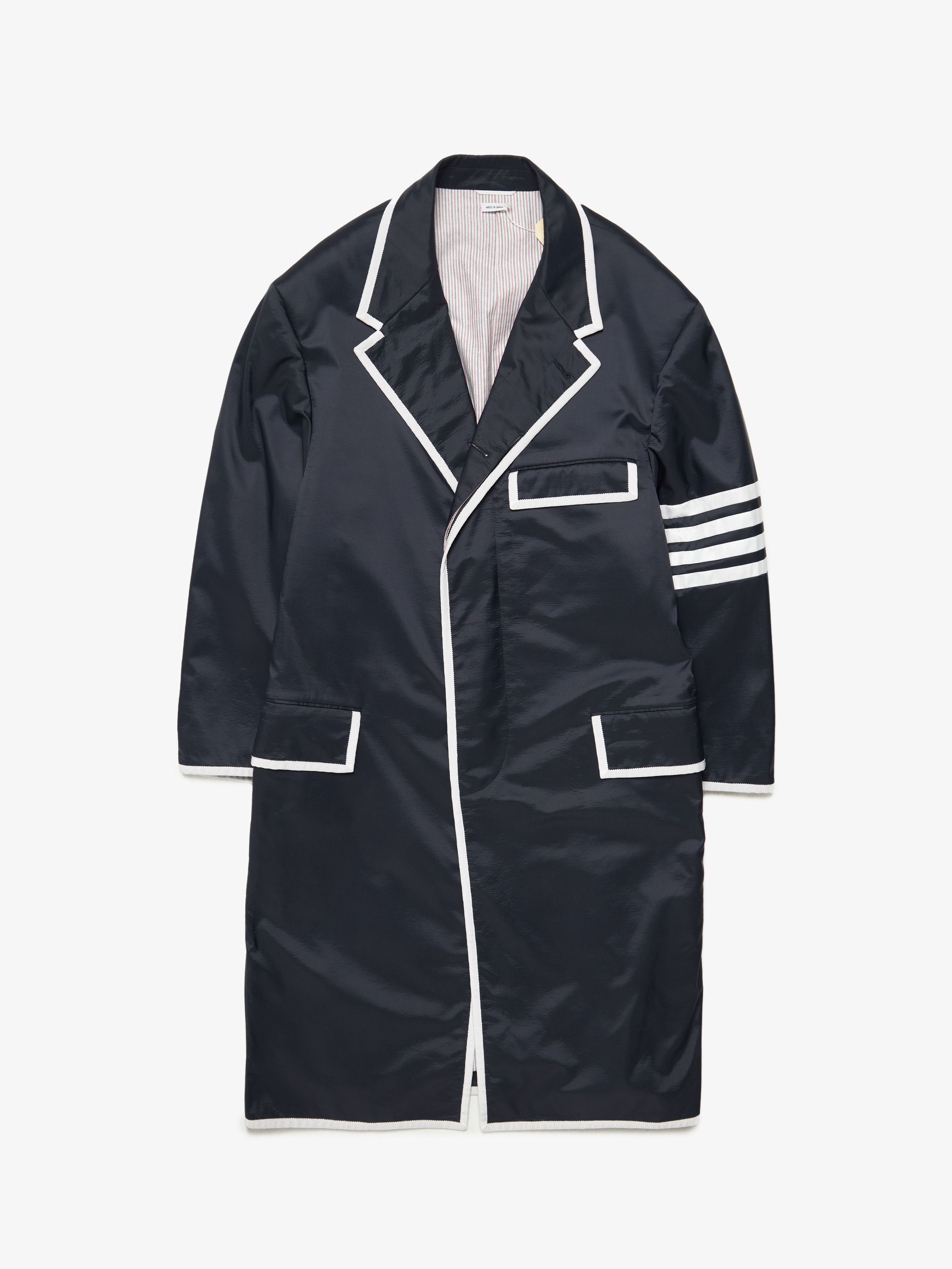 Thom Browne Navy Lines Sleeve Lines Lining Oversized Coat Size US M / EU 48-50 / 2 - 1 Thumbnail