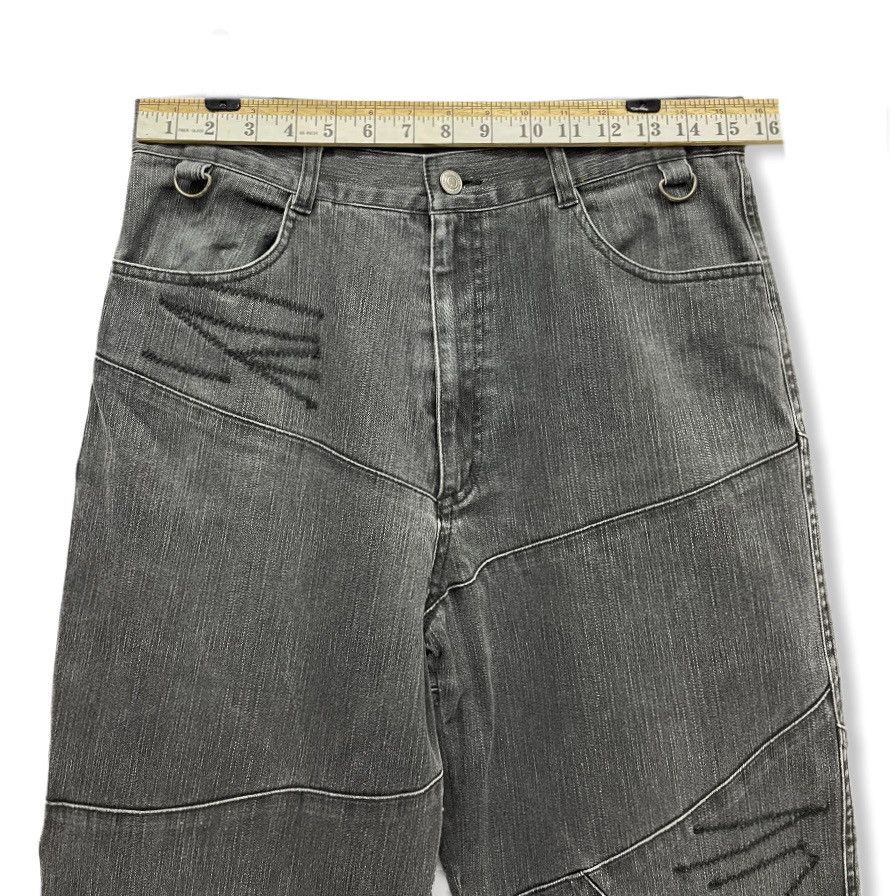 Japanese Brand 90’s SLASH NUMBER Patchwork Rap Baggy Pants Kapital Style Size US 30 / EU 46 - 10 Thumbnail