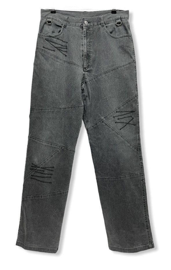 Japanese Brand 90’s SLASH NUMBER Patchwork Rap Baggy Pants Kapital Style Size US 30 / EU 46 - 3 Thumbnail