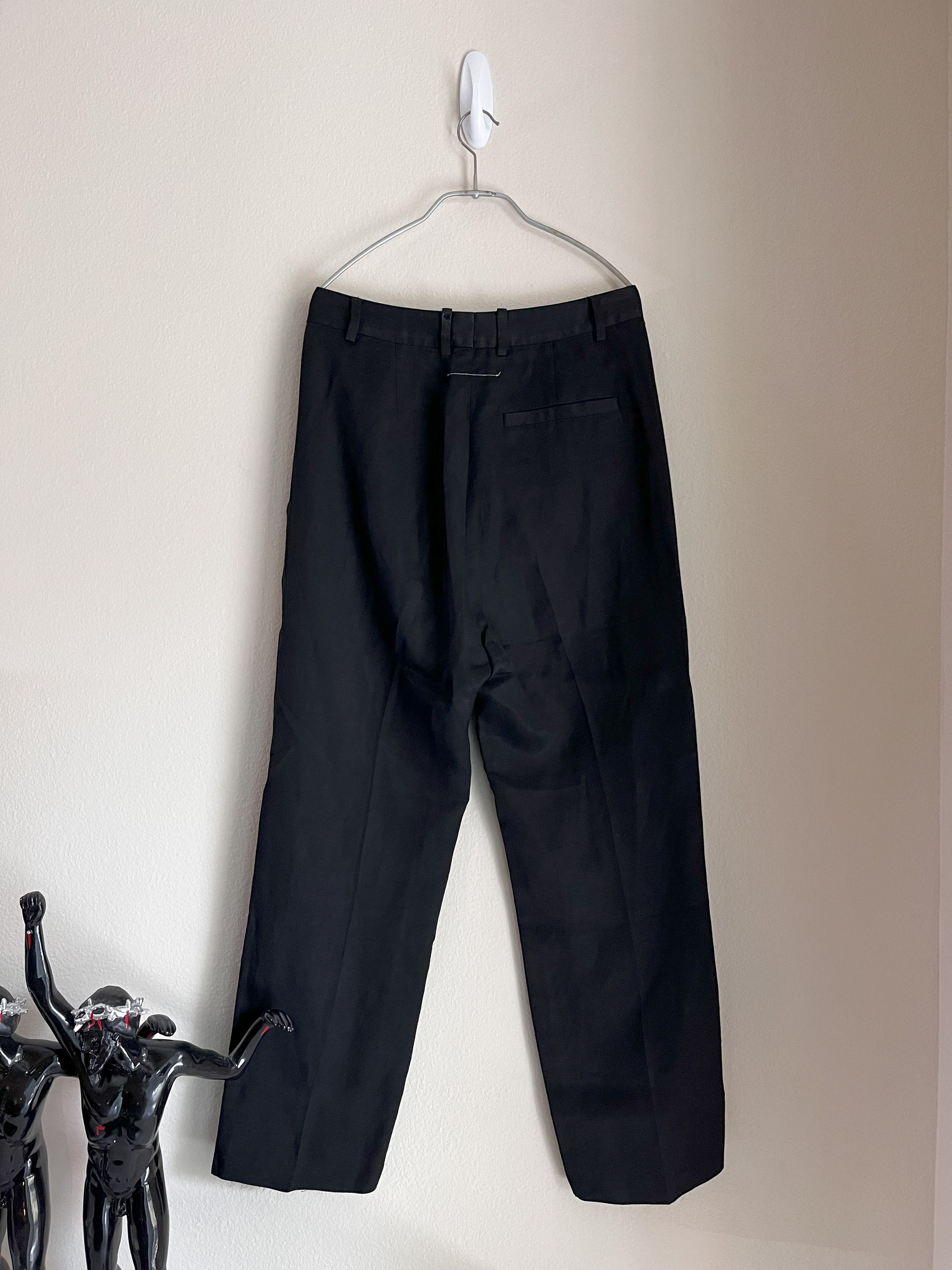 Maison Margiela MARTIN MARGIELA MM6 BLACK VISCOSE TROUSERS Size US 29 - 2 Thumbnail