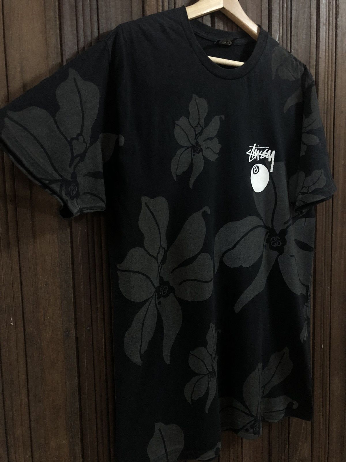 Vintage Stussy 8 Ball Fullprint Ultra Rare Tee Shirt