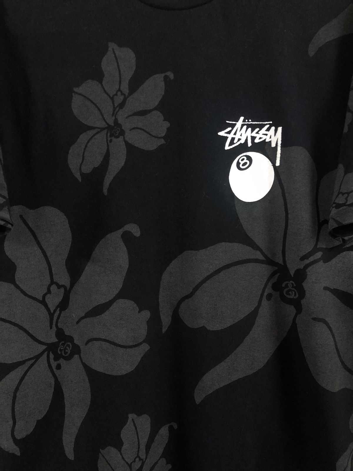 Vintage Stussy 8 Ball Fullprint Ultra Rare Tee Shirt