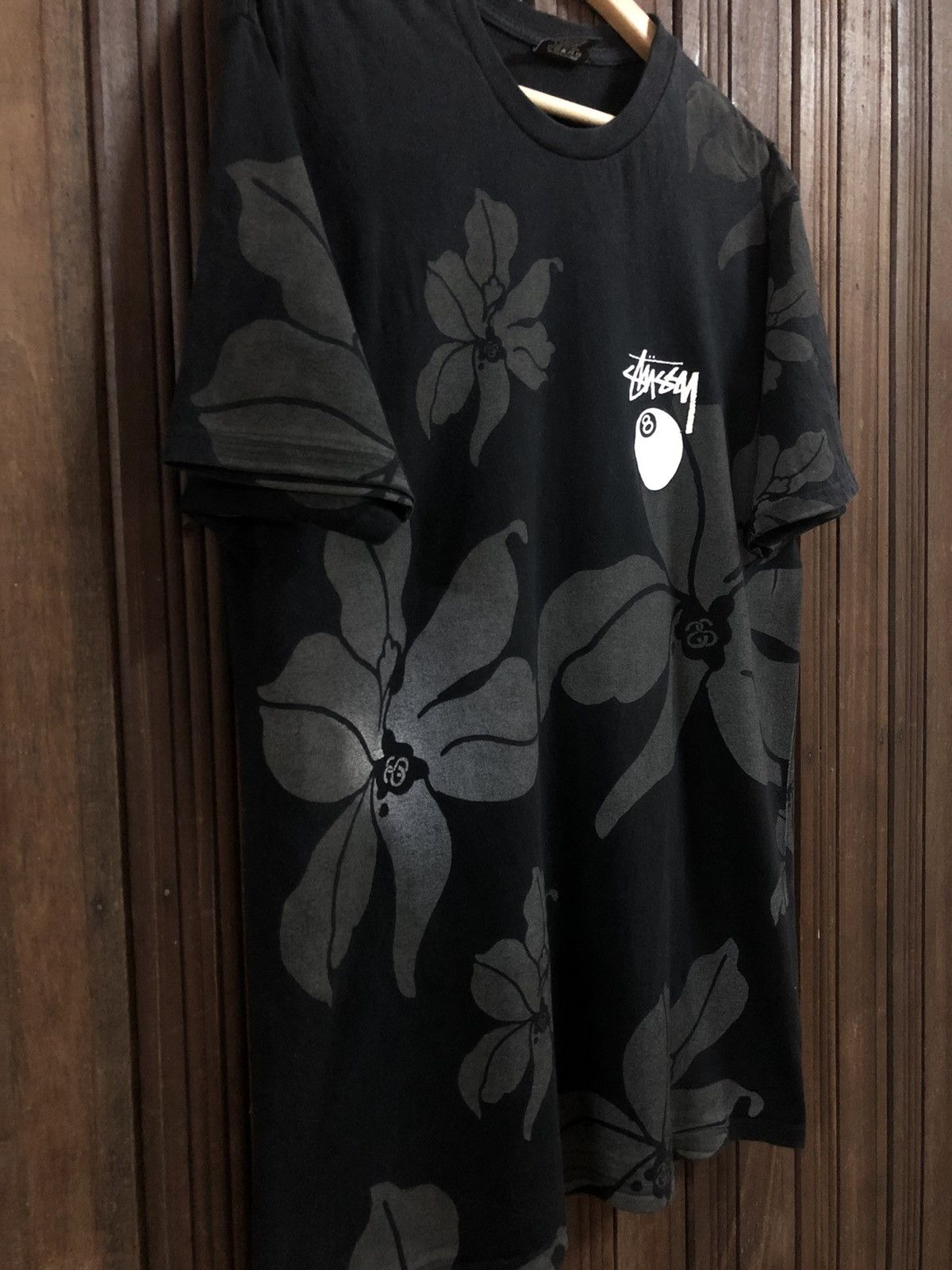 Vintage Stussy 8 Ball Fullprint Ultra Rare Tee Shirt