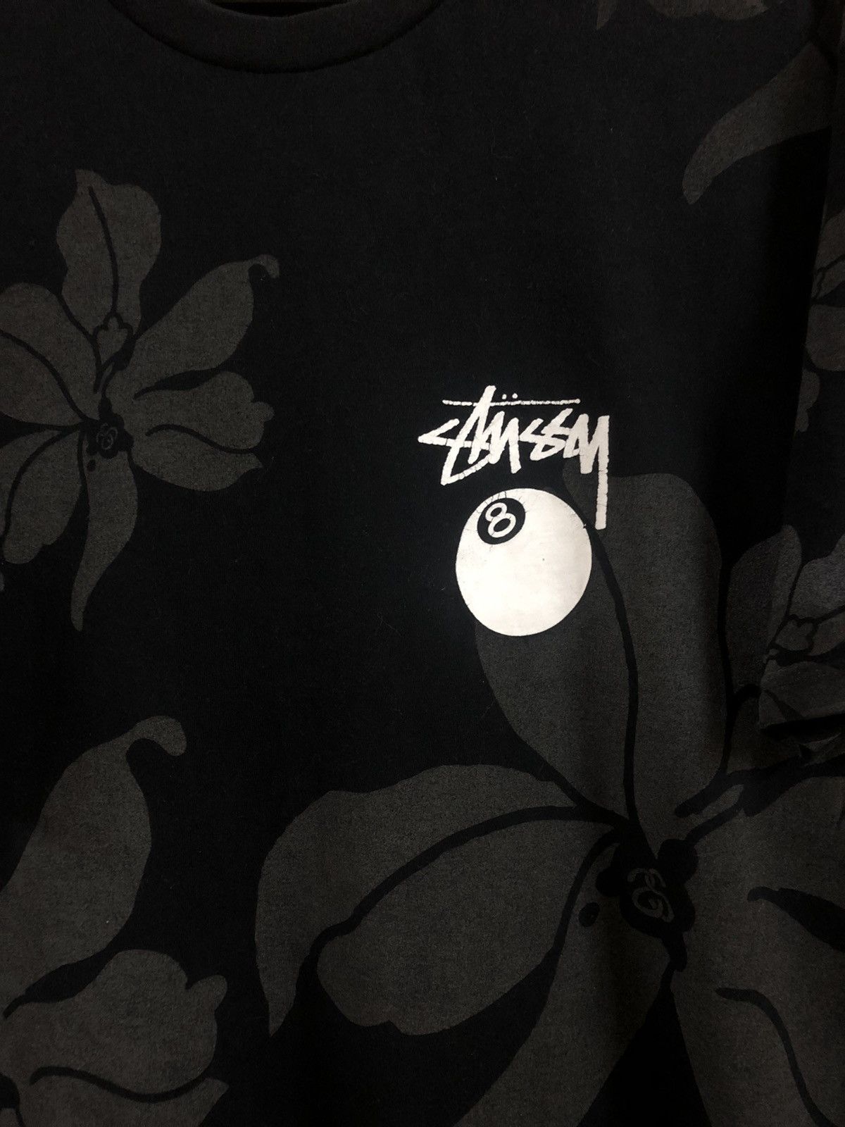 Vintage Stussy 8 Ball Fullprint Ultra Rare Tee Shirt