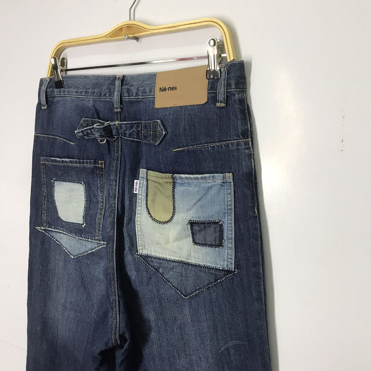 Issey Miyake Ne-net by Issey Miyake patchwork art denim pegged pants Size US 30 / EU 46 - 8 Thumbnail
