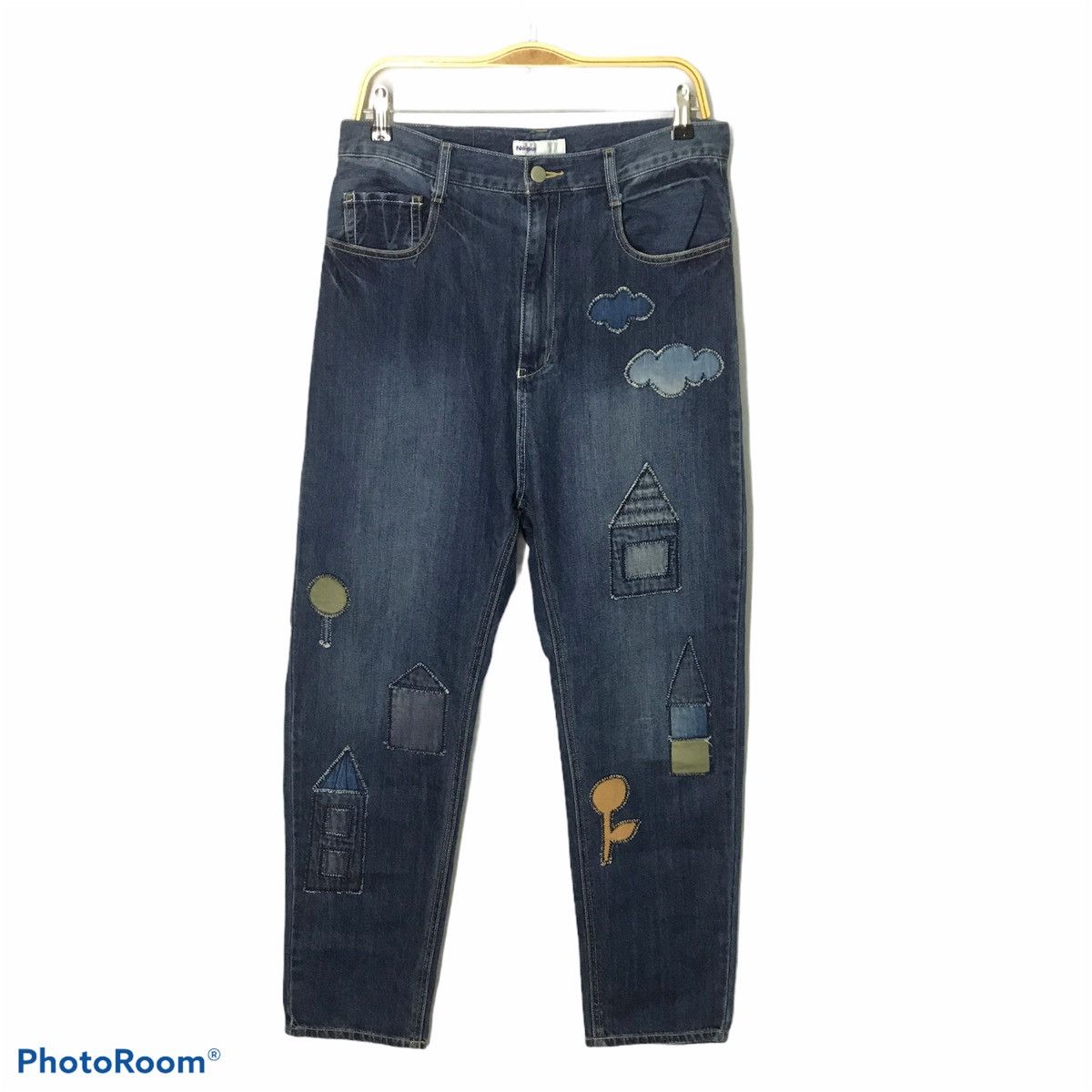Issey Miyake Ne-net by Issey Miyake patchwork art denim pegged pants Size US 30 / EU 46 - 1 Thumbnail