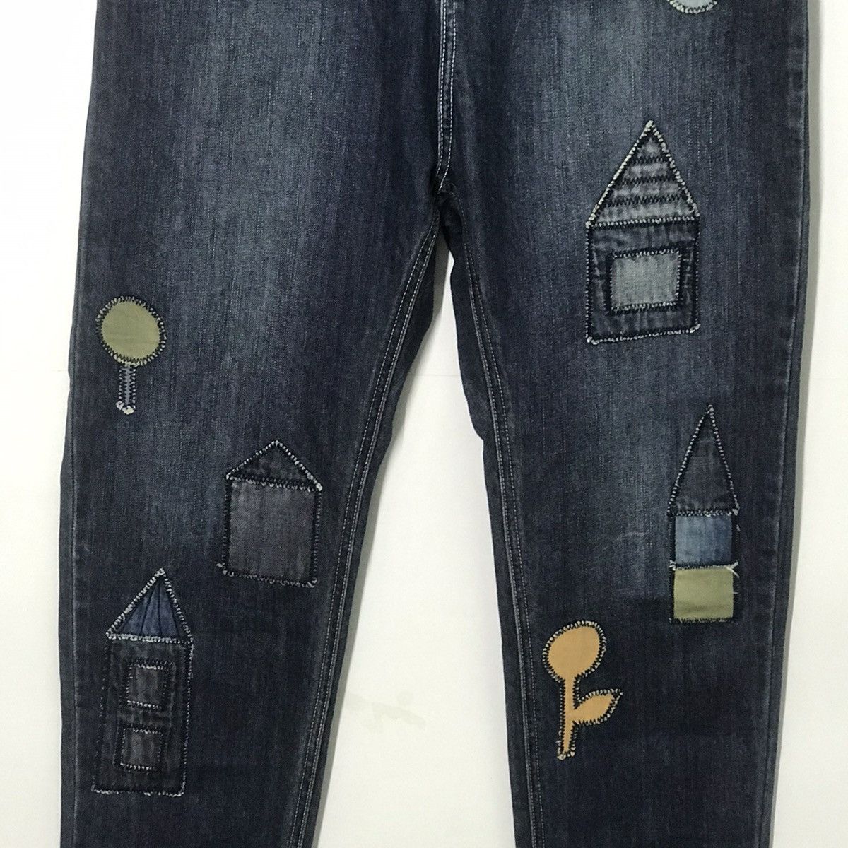 Issey Miyake Ne-net by Issey Miyake patchwork art denim pegged pants Size US 30 / EU 46 - 3 Thumbnail