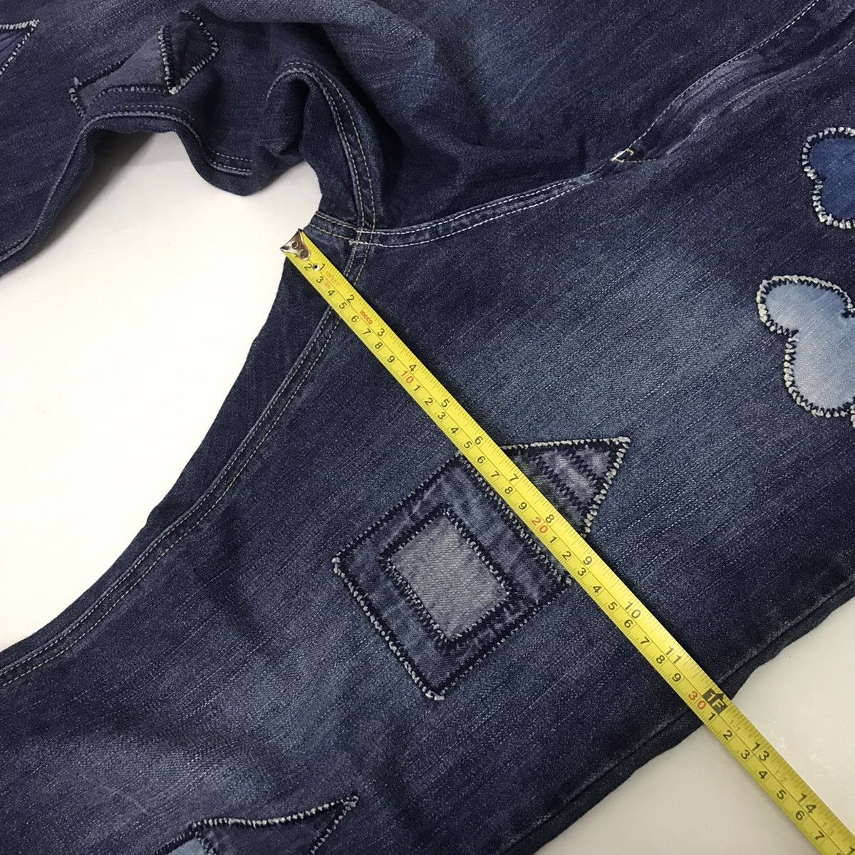 Issey Miyake Ne-net by Issey Miyake patchwork art denim pegged pants Size US 30 / EU 46 - 12 Thumbnail
