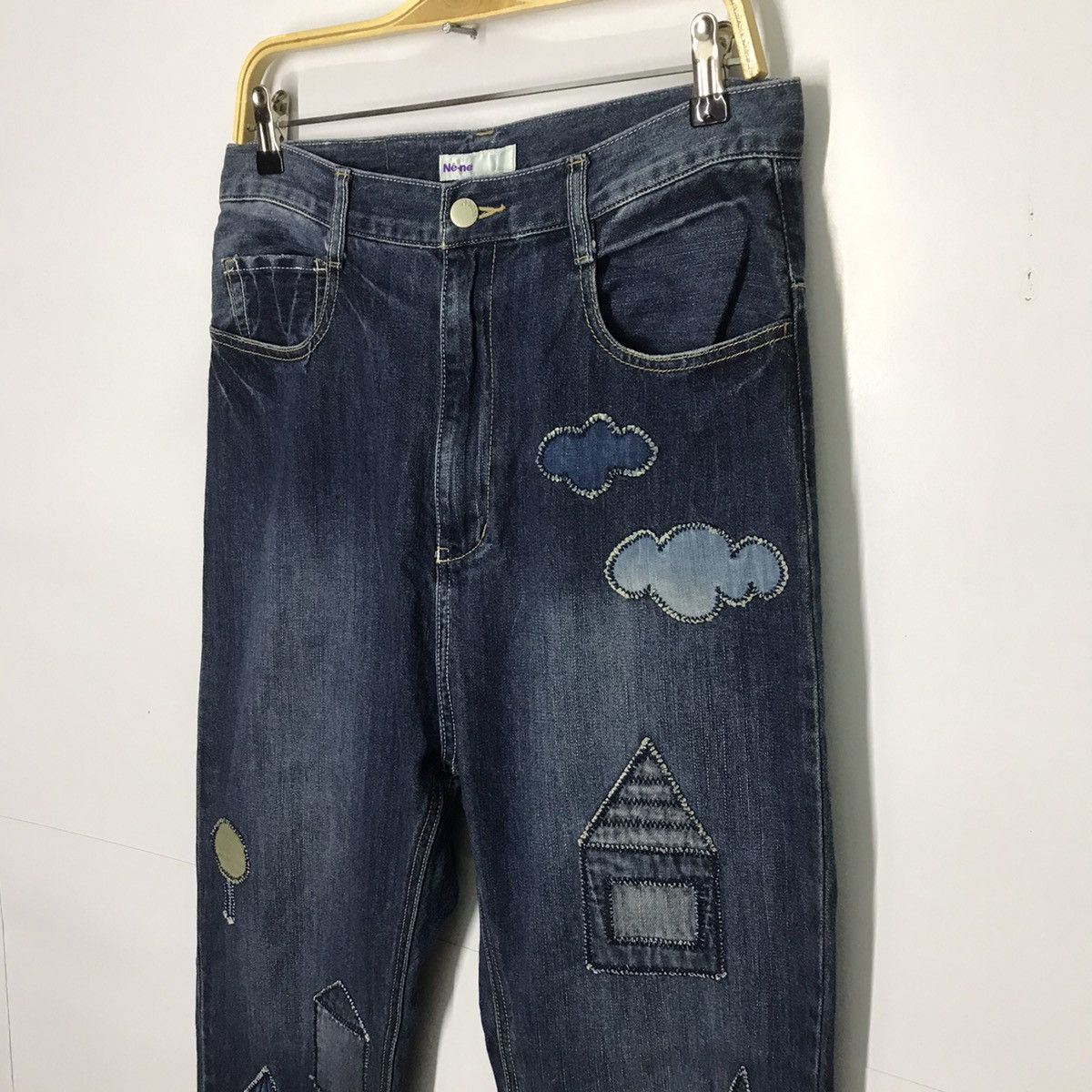 Issey Miyake Ne-net by Issey Miyake patchwork art denim pegged pants Size US 30 / EU 46 - 4 Thumbnail