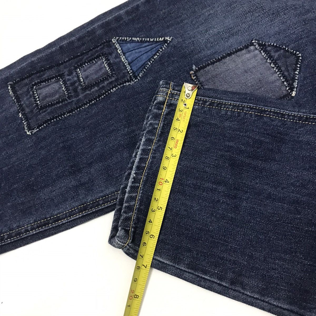Issey Miyake Ne-net by Issey Miyake patchwork art denim pegged pants Size US 30 / EU 46 - 13 Thumbnail
