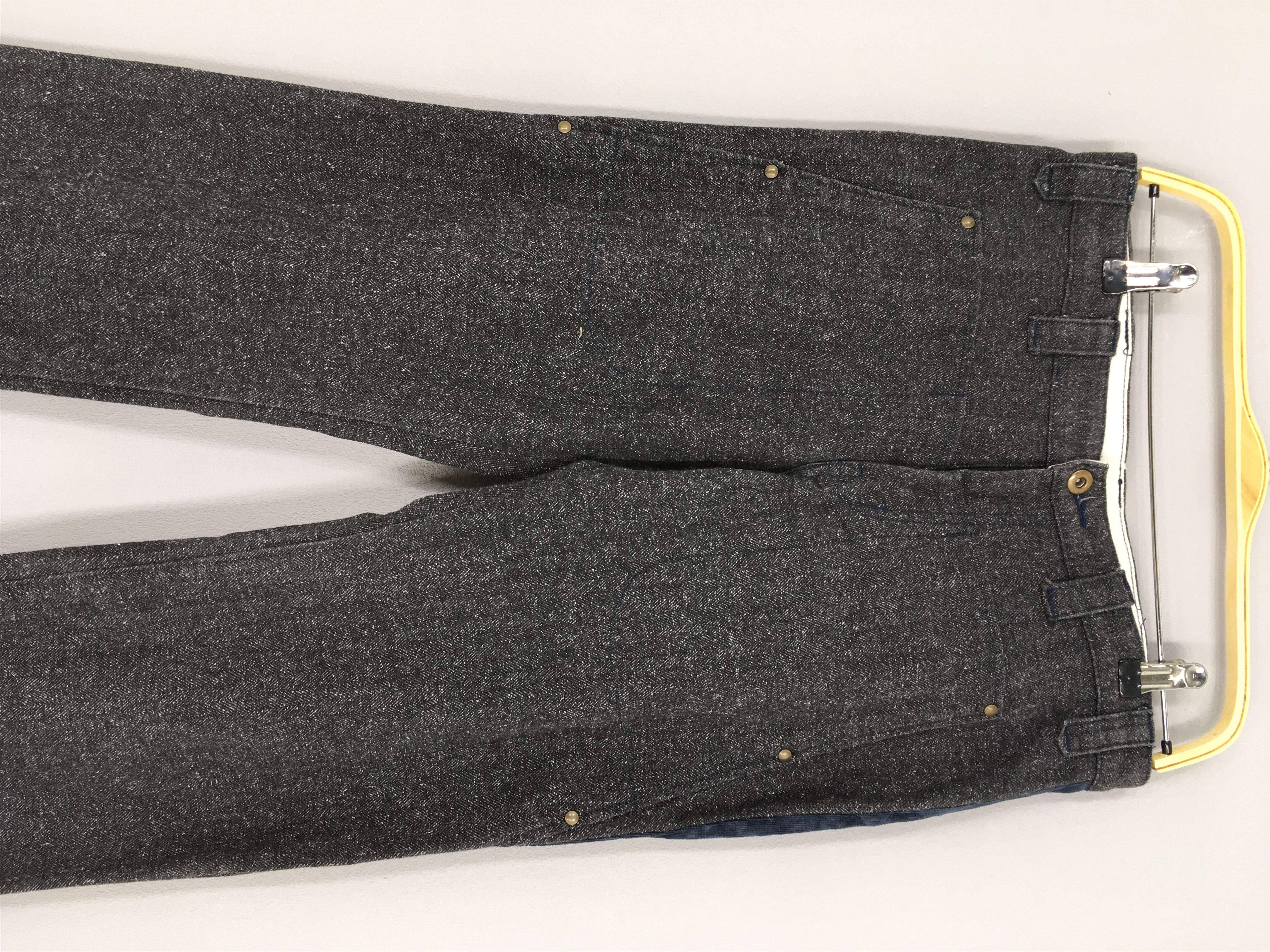 image of Designer Size 32X30 Schon Casual Pants Straight Cut in Grey, Men's