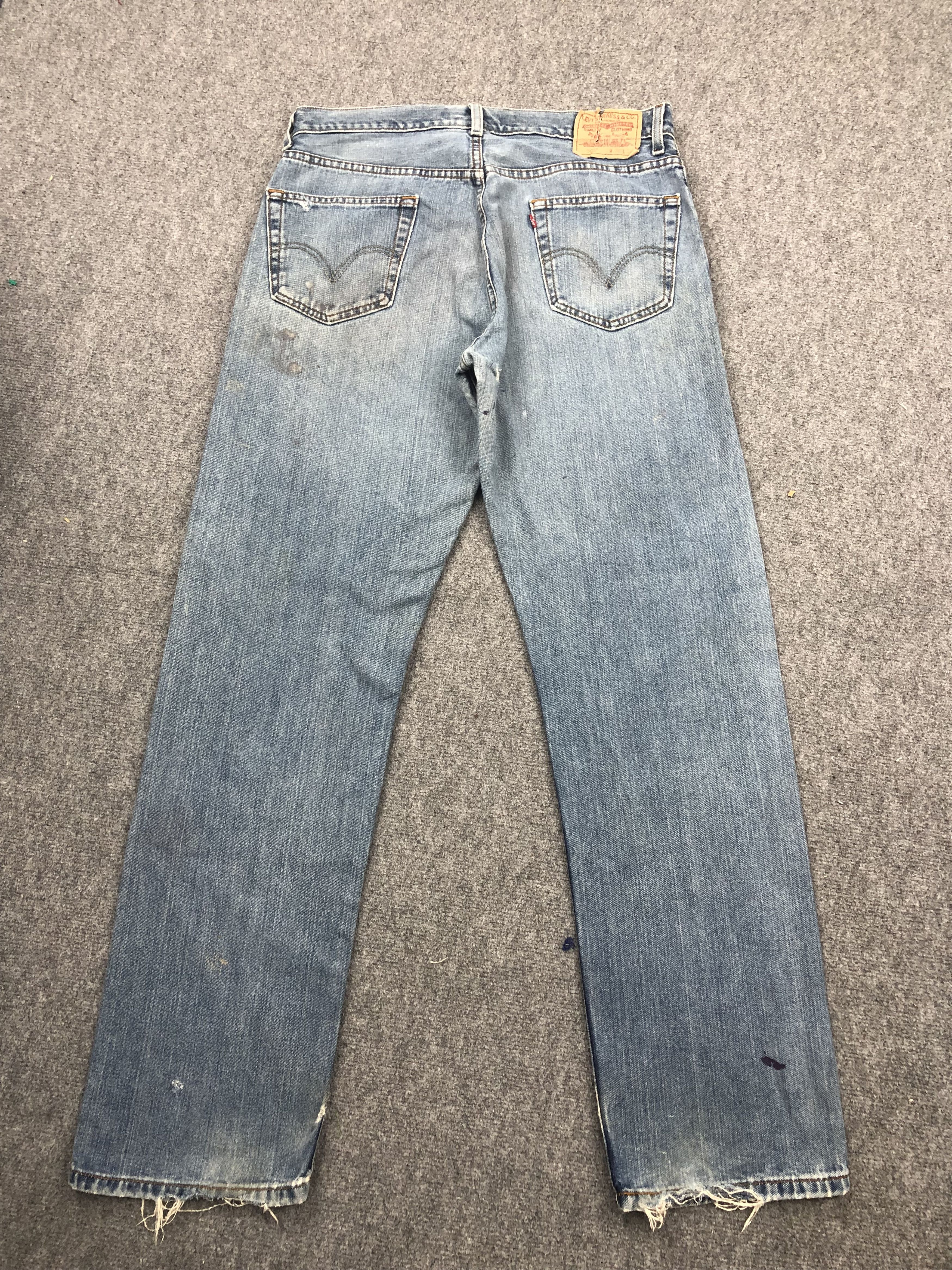 Levi's × Vintage Vintage Levis 505 Faded Blue Jeans Size US 37 - 3 Thumbnail