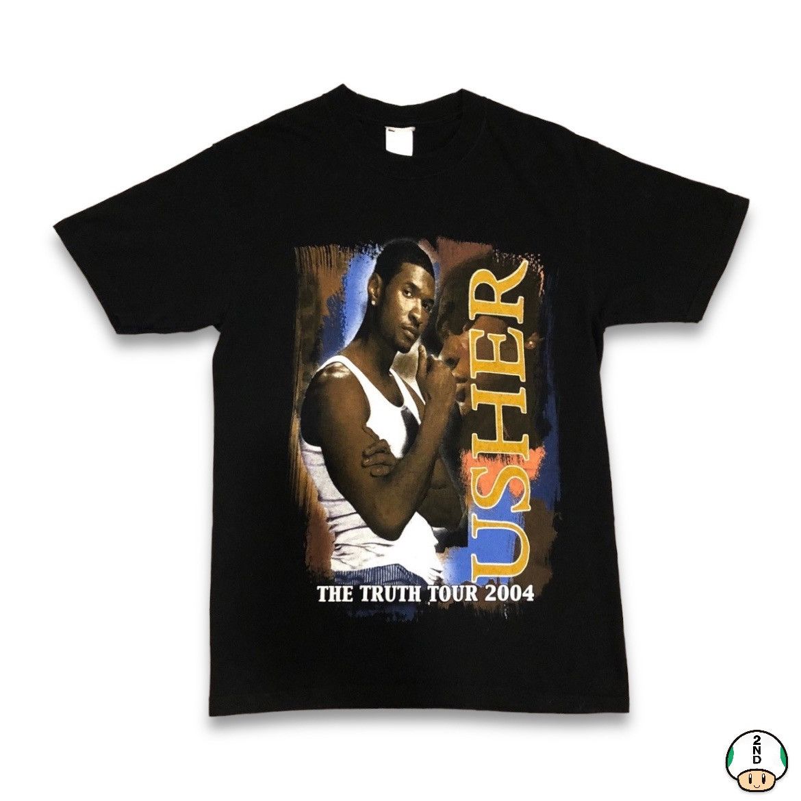 Rap Tees Vintage 2004 Kanye West Usher T Shirt The Truth Tour Rap Tee Size US M / EU 48-50 / 2 - 1 Thumbnail