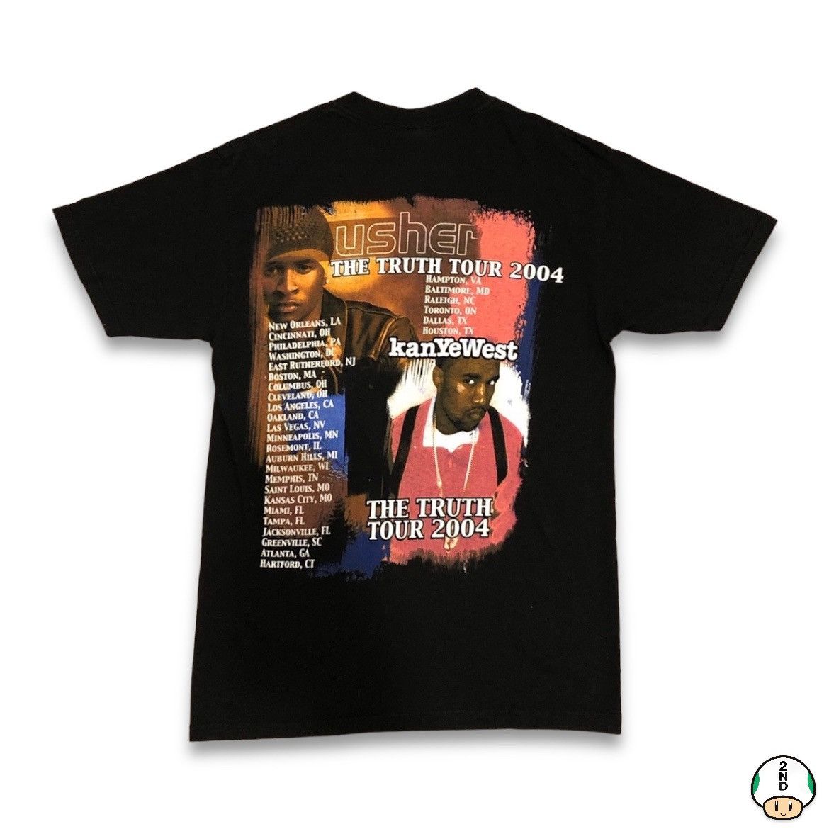 Rap Tees Vintage 2004 Kanye West Usher T Shirt The Truth Tour Rap Tee Size US M / EU 48-50 / 2 - 5 Thumbnail