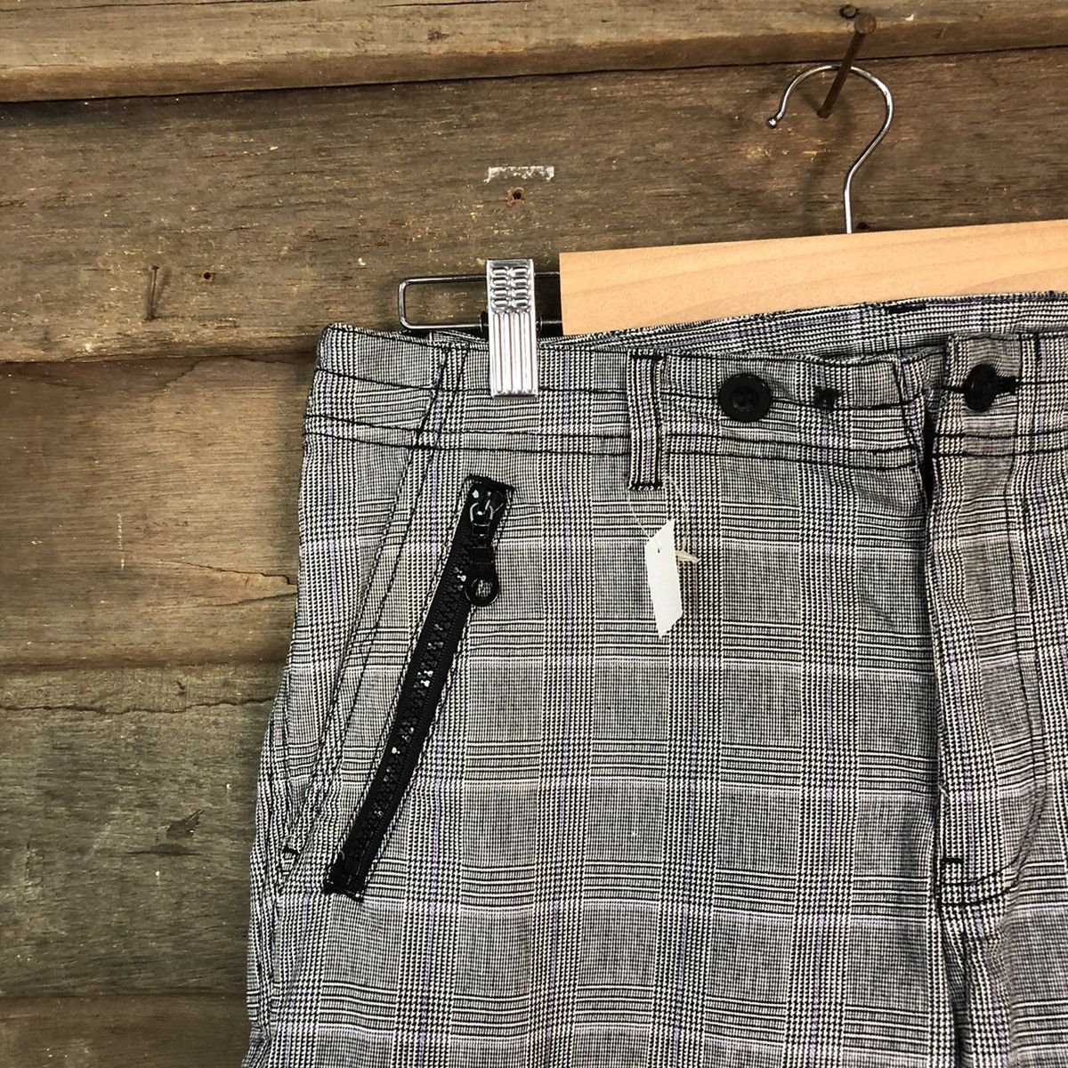 Japanese Brand DLL Checkered Grey Cargo utility Multipocket Pants #1530 Size US 30 / EU 46 - 6 Thumbnail