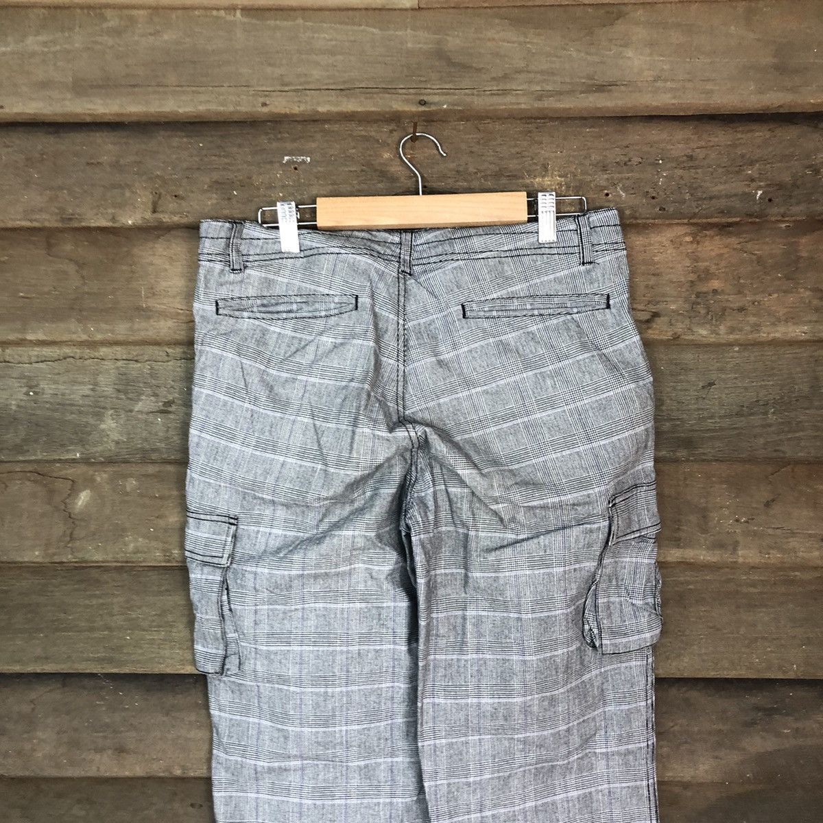 Japanese Brand DLL Checkered Grey Cargo utility Multipocket Pants #1530 Size US 30 / EU 46 - 10 Thumbnail