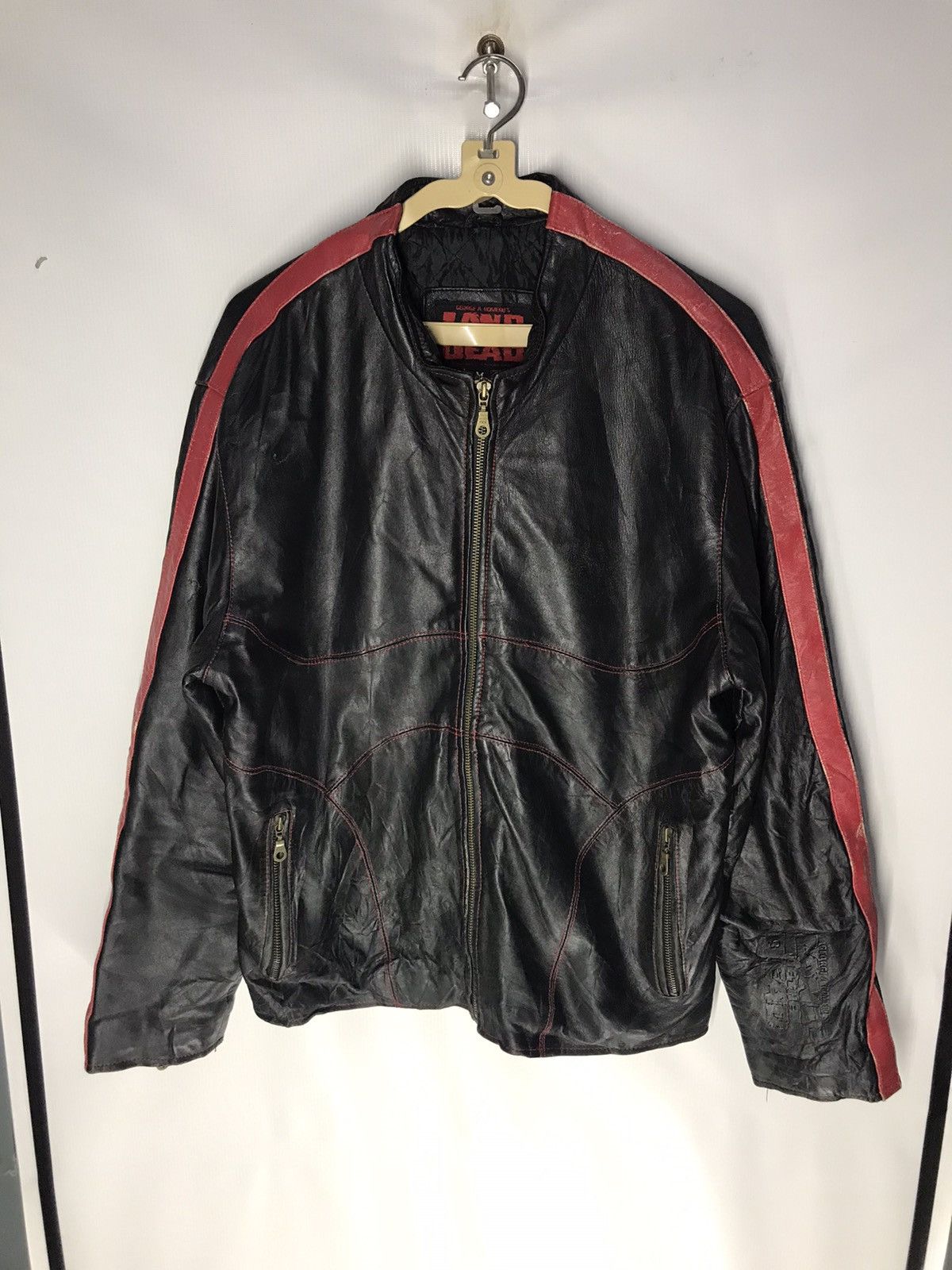 Universal Studios × Vintage GEORGE A.ROMERO’S LAND OF THE DEAD ZIPPER LEATHER JACKET Size US M / EU 48-50 / 2 - 11 Thumbnail