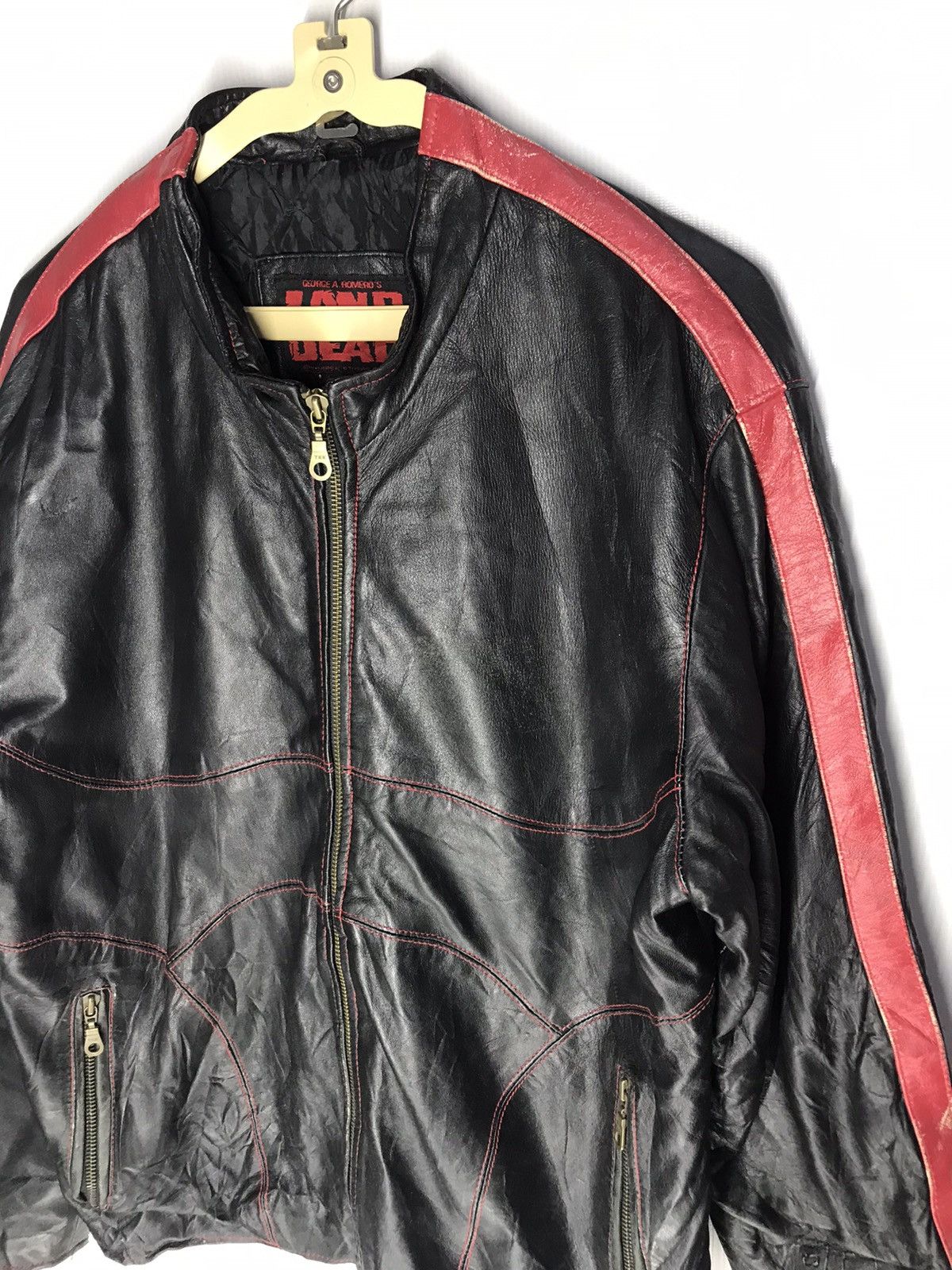 Universal Studios × Vintage GEORGE A.ROMERO’S LAND OF THE DEAD ZIPPER LEATHER JACKET Size US M / EU 48-50 / 2 - 10 Thumbnail