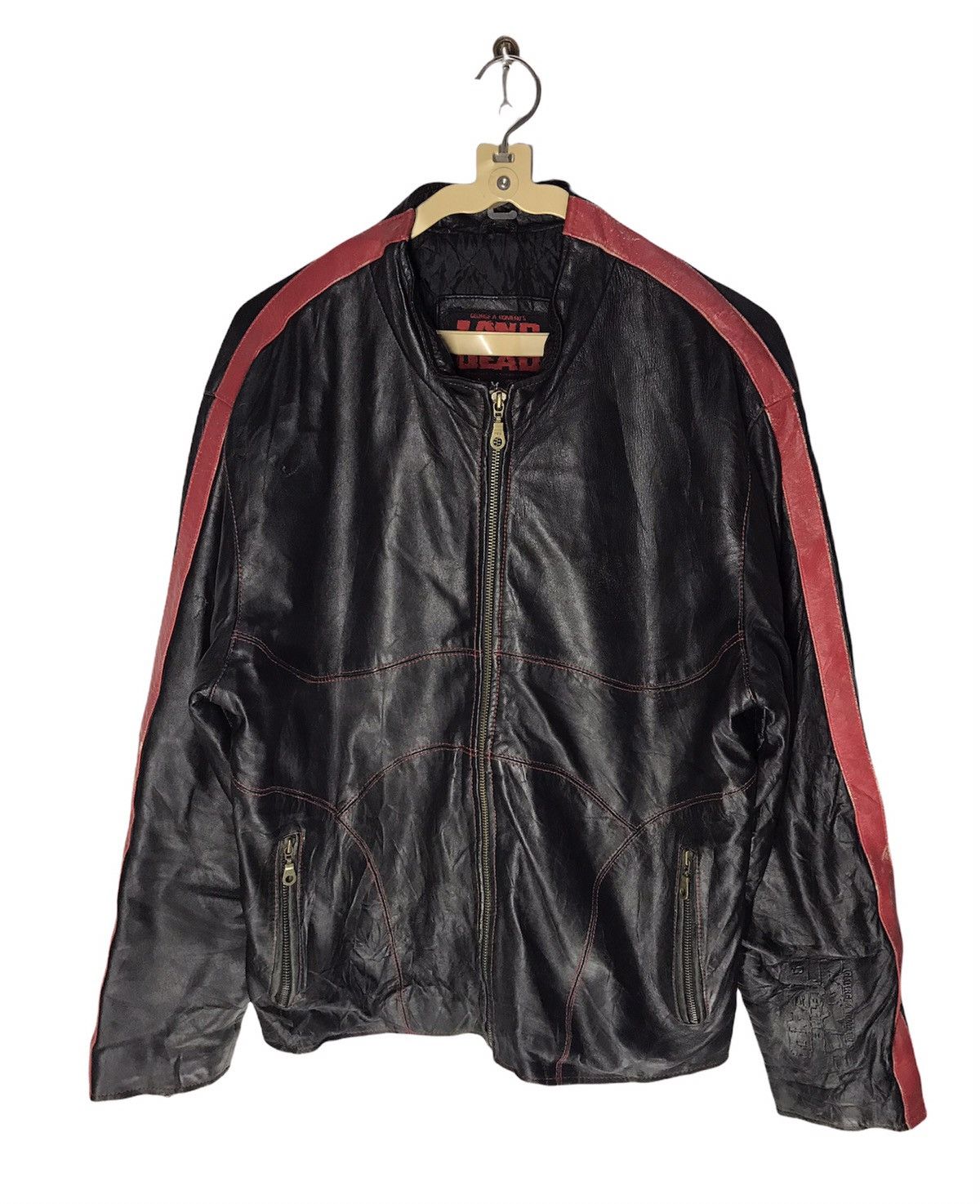 Universal Studios × Vintage GEORGE A.ROMERO’S LAND OF THE DEAD ZIPPER LEATHER JACKET Size US M / EU 48-50 / 2 - 2 Thumbnail