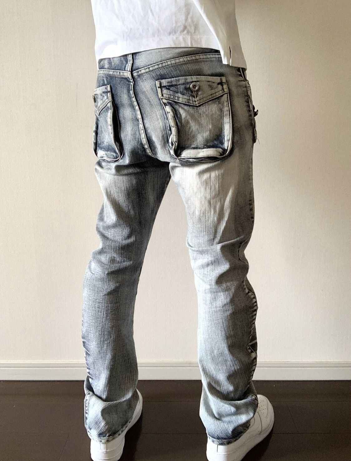 image of Avant Garde x Ppfm Parachutes Bondage Seditionaries Curved Jeans in Washed Denim, Men's (Size 30)