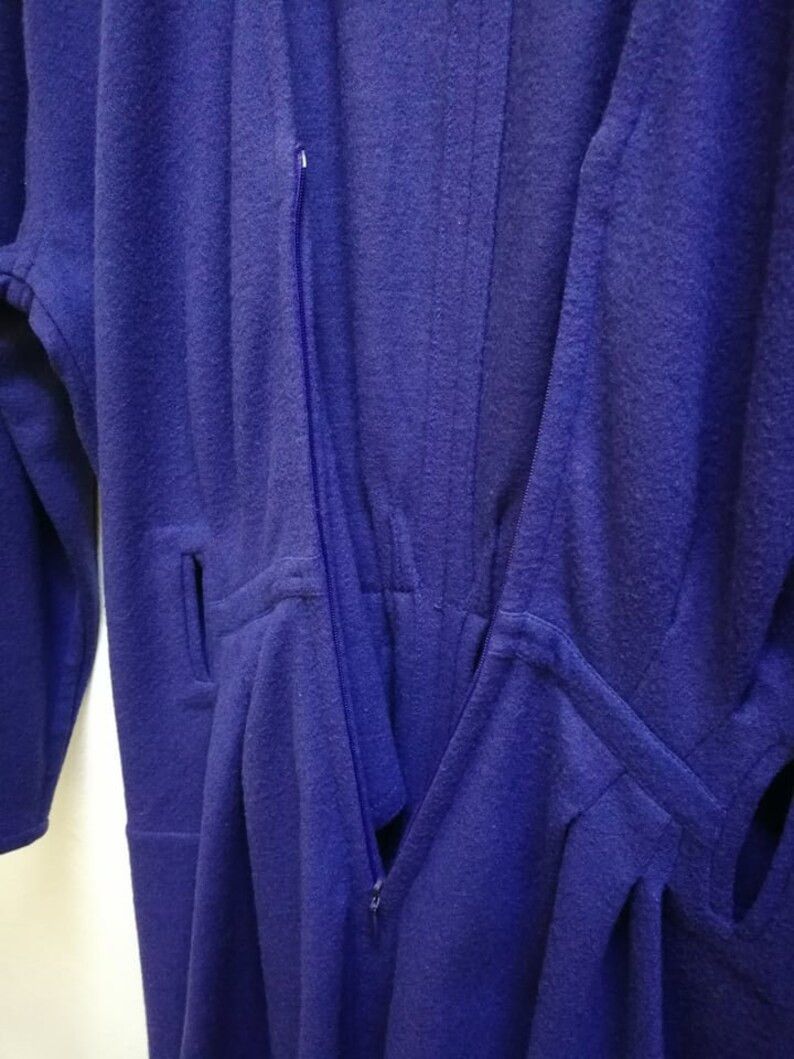Hermes 🔥Vintage🔥 80s Hermes Paris Dress 100% Wool Made in France Size S / US 4 / IT 40 - 4 Thumbnail