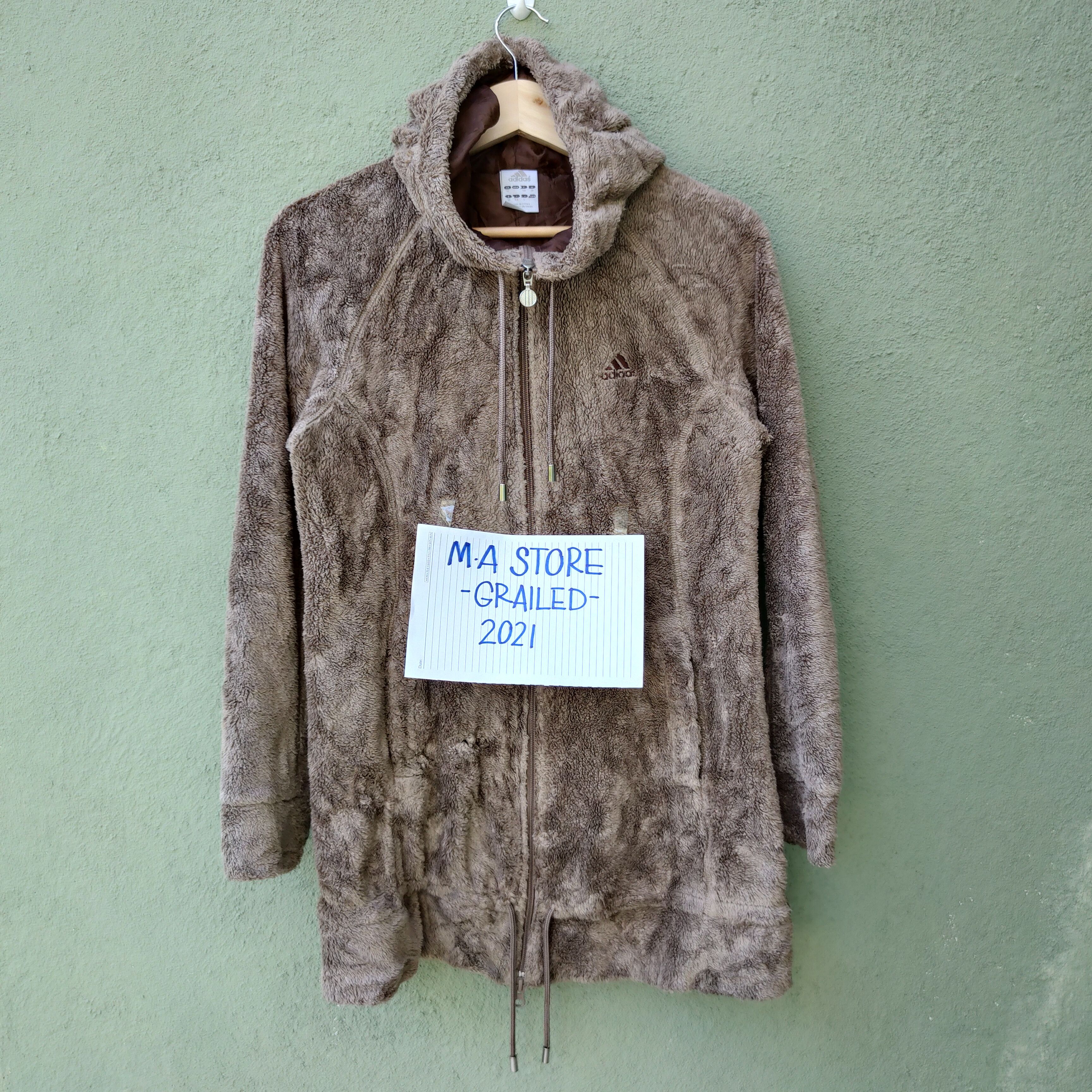 Adidas Adidas Sherpa Fleece Embroidery Small Logo Hoodie Jacket Size US M / EU 48-50 / 2 - 1 Thumbnail