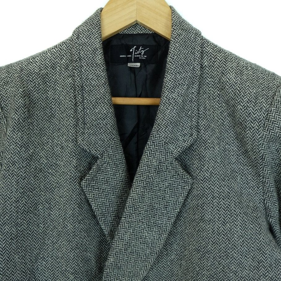 Japanese Brand × Vintage TISTY Japan Vintage Double Breast Wool Coat Blazer Jacket Size XL / US 12-14 / IT 48-50 - 3 Thumbnail