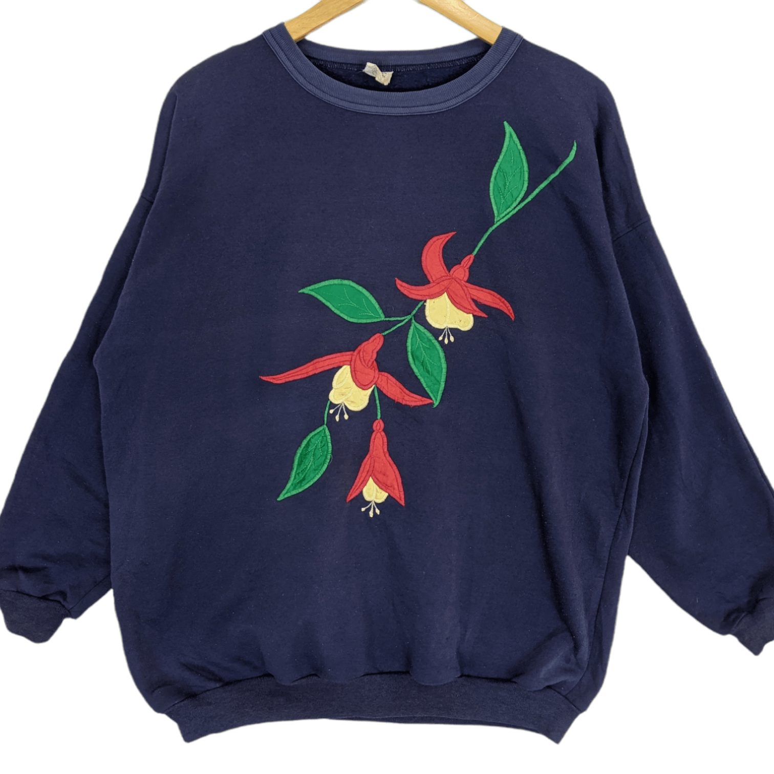 Man Made In Australia Vintage 90's Australia SKS Flower Jumper Sweatshirt Size US XL / EU 56 / 4 - 2 Thumbnail