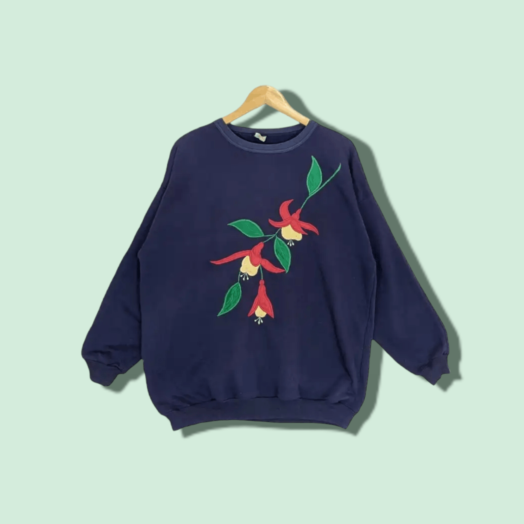 Man Made In Australia Vintage 90's Australia SKS Flower Jumper Sweatshirt Size US XL / EU 56 / 4 - 1 Thumbnail