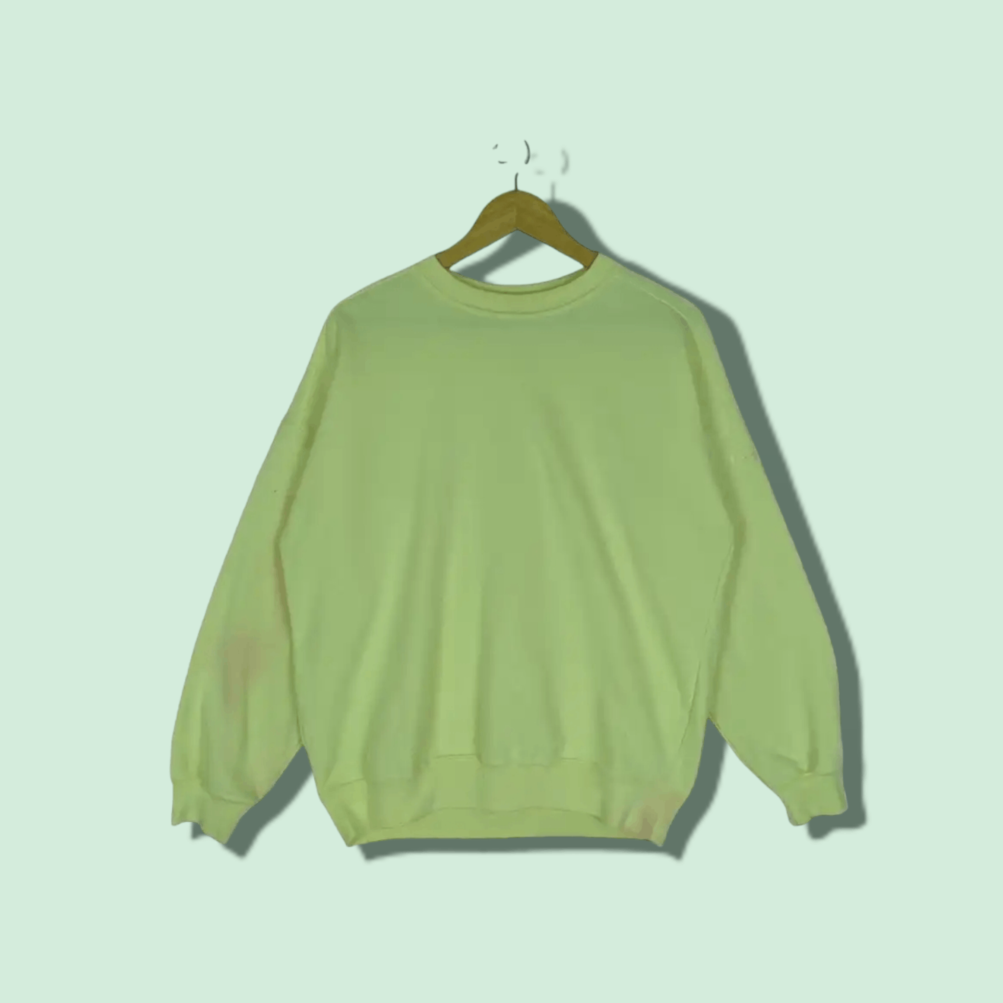 Champion × Vintage Vintage 90's CHAMPION Yellow Plain Jumper Sweatshirt Size US L / EU 52-54 / 3 - 1 Thumbnail