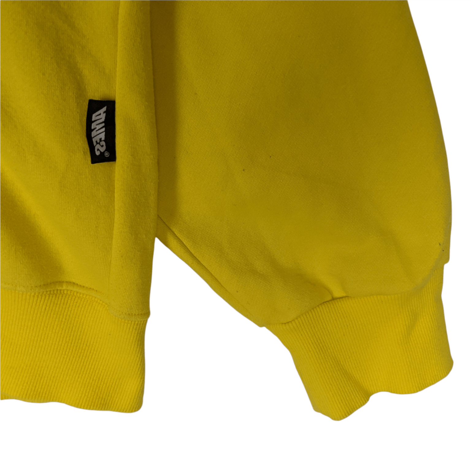 Japanese Brand AMES Spell Out Box Logo Yellow Jumper Sweatshirt Size US M / EU 48-50 / 2 - 8 Thumbnail