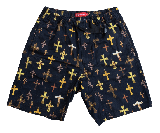 Image of S/s 2013 Supreme Crosses Belted Shorts in Navy, Men's (Size 30)