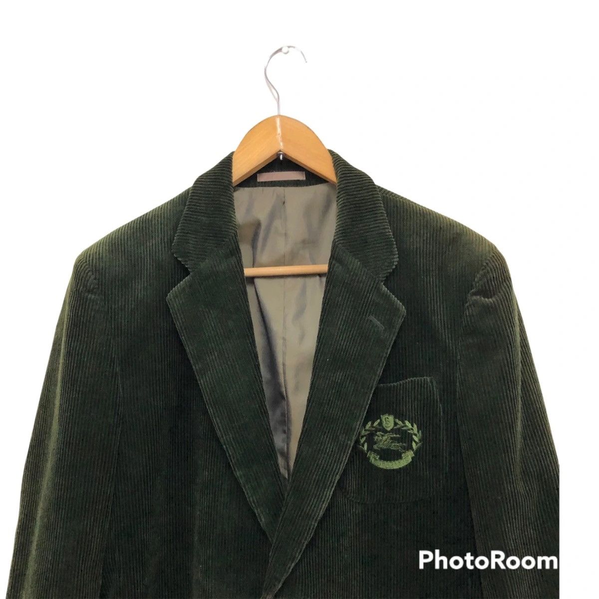 Burberry Offer Very Rare corduroy coat / blazer big logo fit like M Size US S / EU 44-46 / 1 - 2 Thumbnail