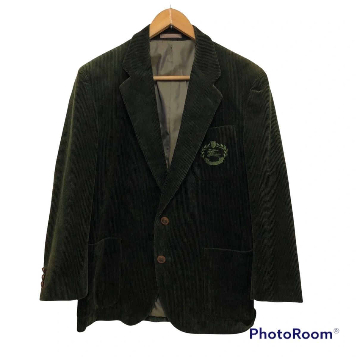 Burberry Offer Very Rare corduroy coat / blazer big logo fit like M Size US S / EU 44-46 / 1 - 1 Thumbnail