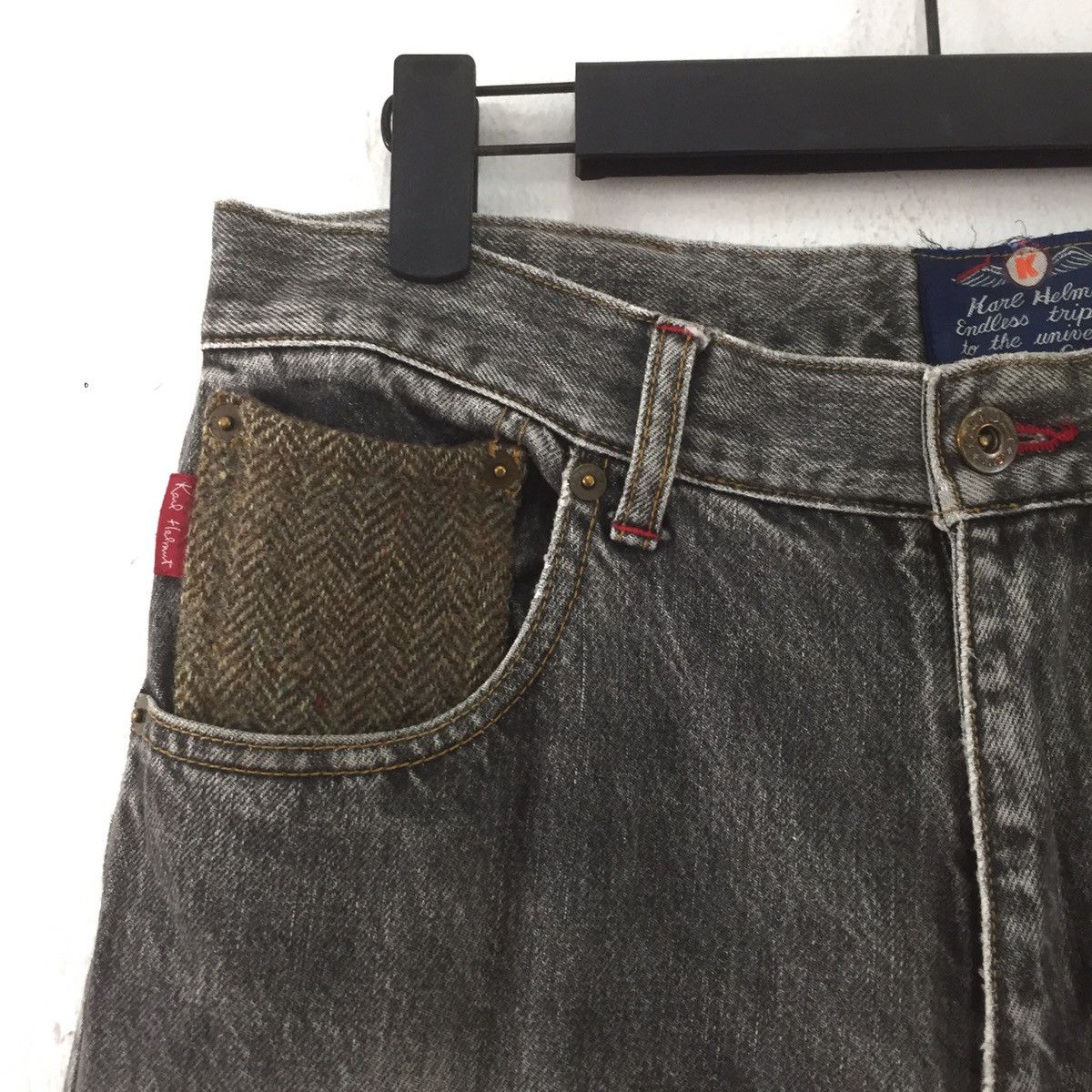 Japanese Brand Rare KARL HELMUT big logo jeans Size US 31 - 3 Thumbnail
