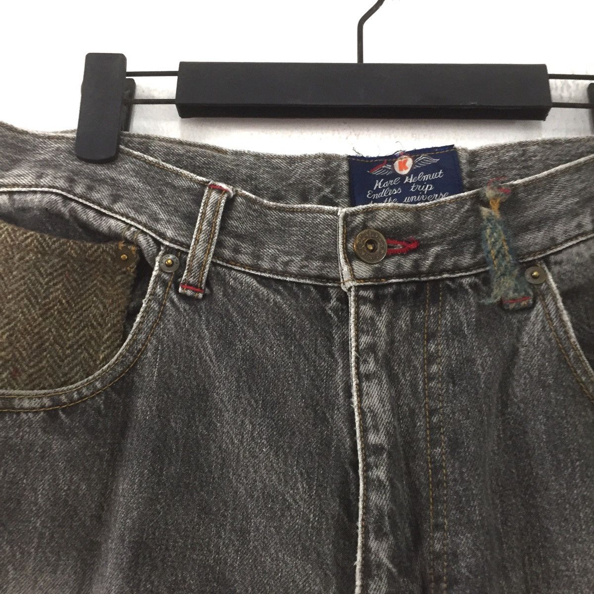 Japanese Brand Rare KARL HELMUT big logo jeans Size US 31 - 5 Thumbnail