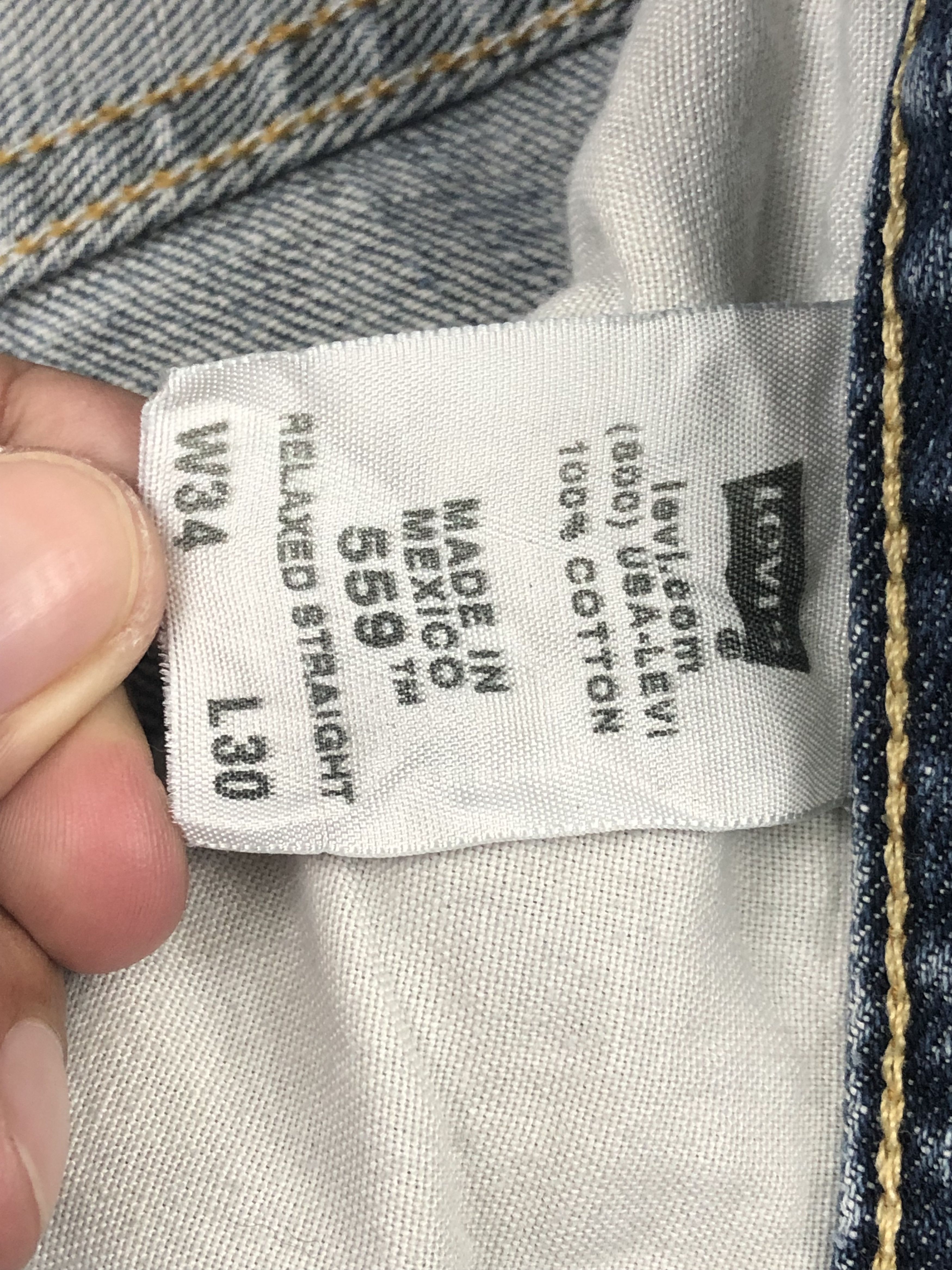 Levi's × Vintage Vintage Distressed Levis 559 Faded Blue Jeans DP1538 Size US 35 - 8 Thumbnail