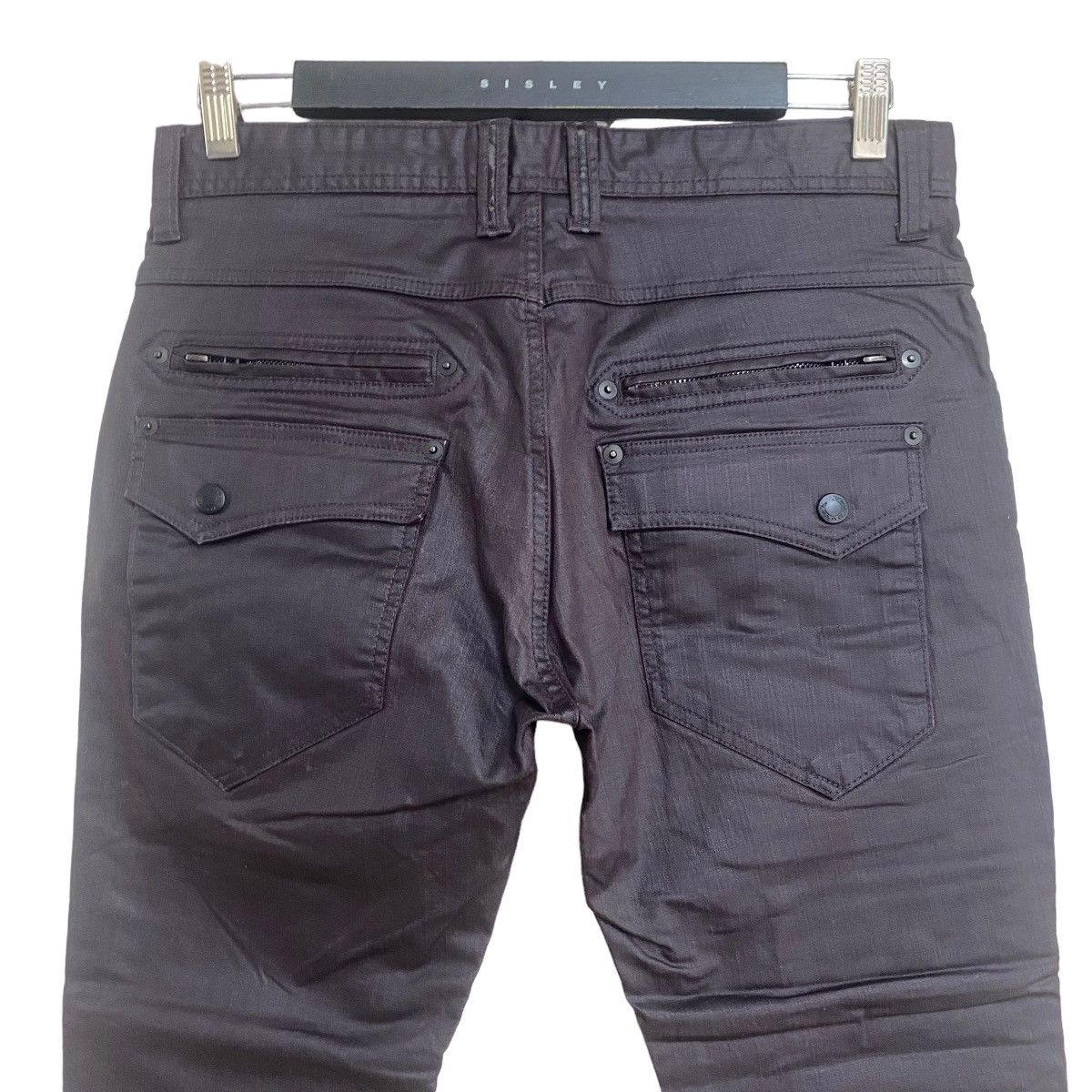 Von Dutch Von Dutch Coated Wax Cargo Cropped Pants Size US 31 - 9 Thumbnail