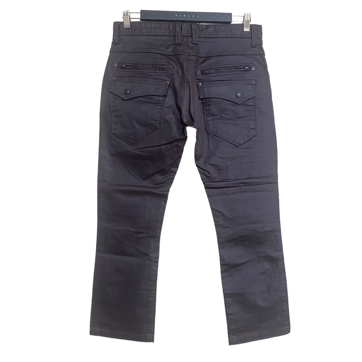 Von Dutch Von Dutch Coated Wax Cargo Cropped Pants Size US 31 - 2 Thumbnail